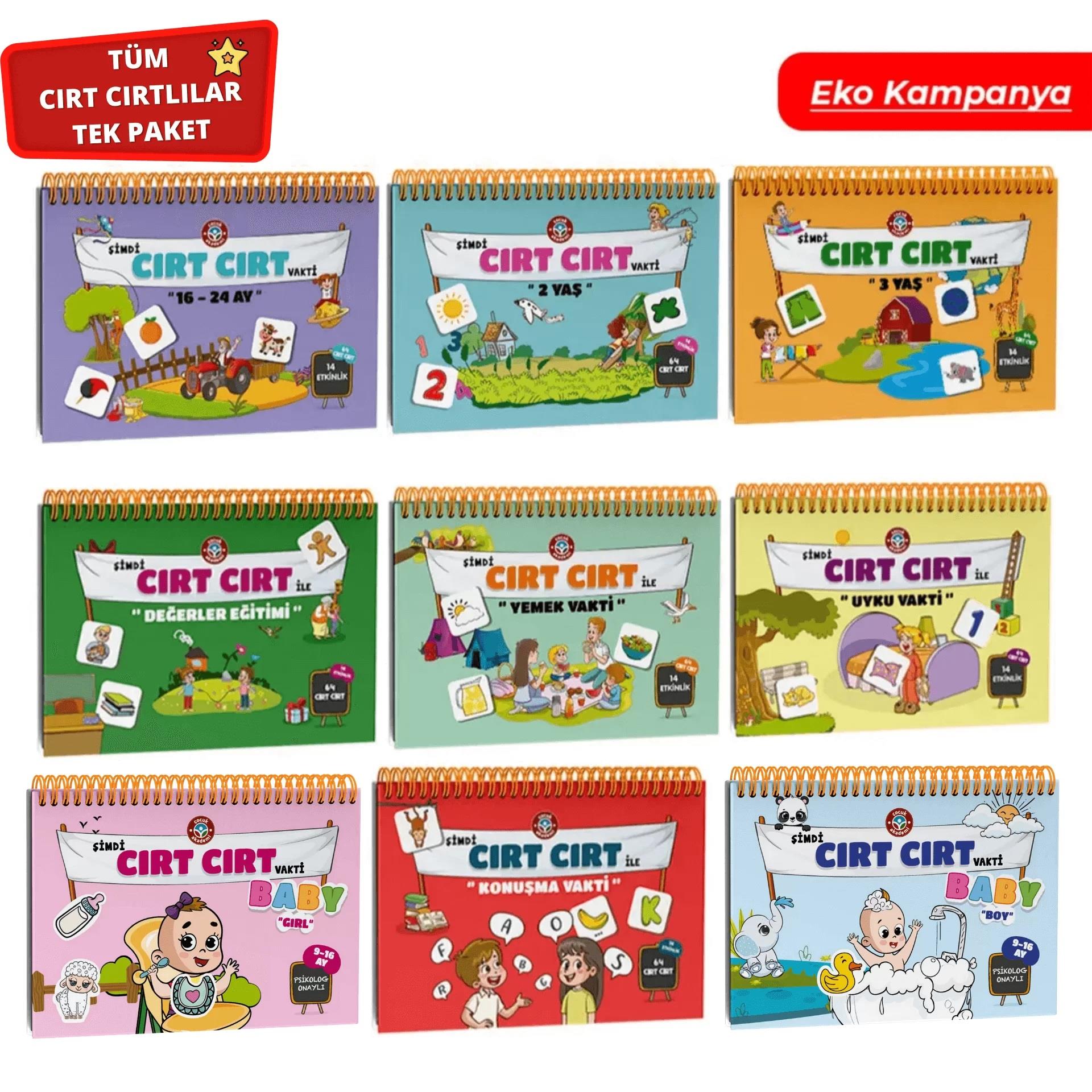 Tüm Cırt Cırtlı Aktivite Eğitici Kitaplar Dev Kampanyalı 9’u Eko Paket
