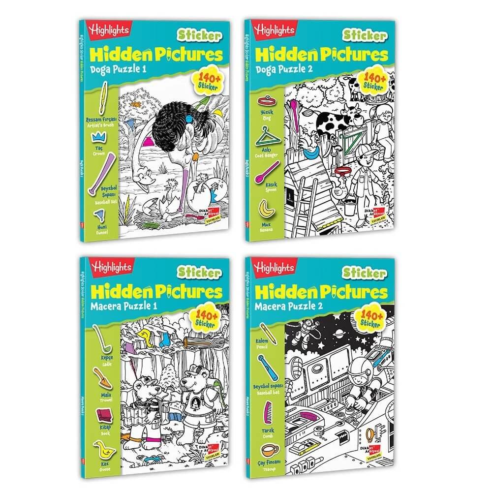
Sticker Hidden Pictures 4'lü Set
