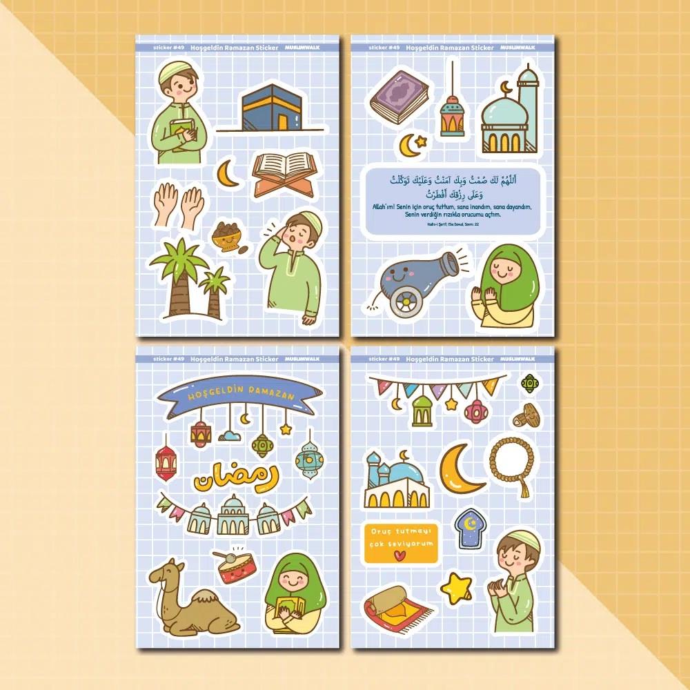 Hoşgeldin Ramazan Sticker Seti – Çocuklar İçin Ramazan Oruç Etiket Seti