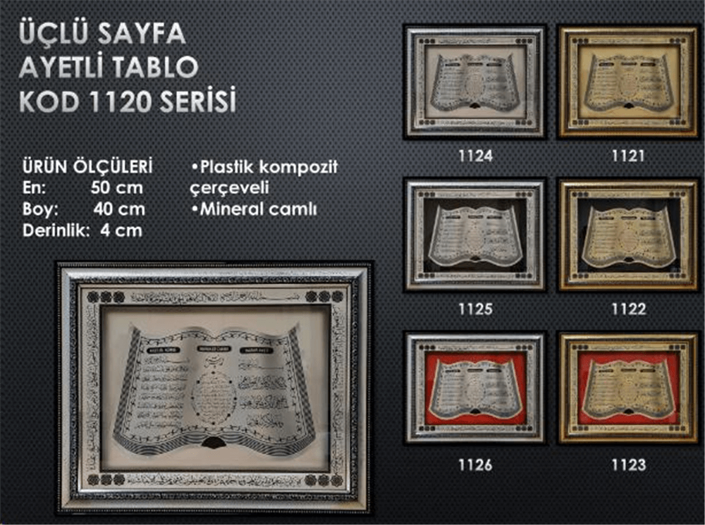 TABLO AYETLİ ÜÇLÜ DUA