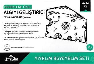 Bebeklere Özel Algıyı Geliştirici Zeka Kartları - Yiyelim Büyüyelim Seti 0-24 Ay