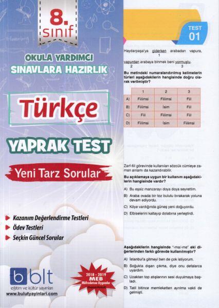 Bulut 8.Sınıf Türkçe Yaprak Test