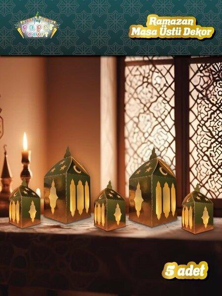 MASA ÜSTÜ DEKOR RAMAZAN TEMALI GOLD	