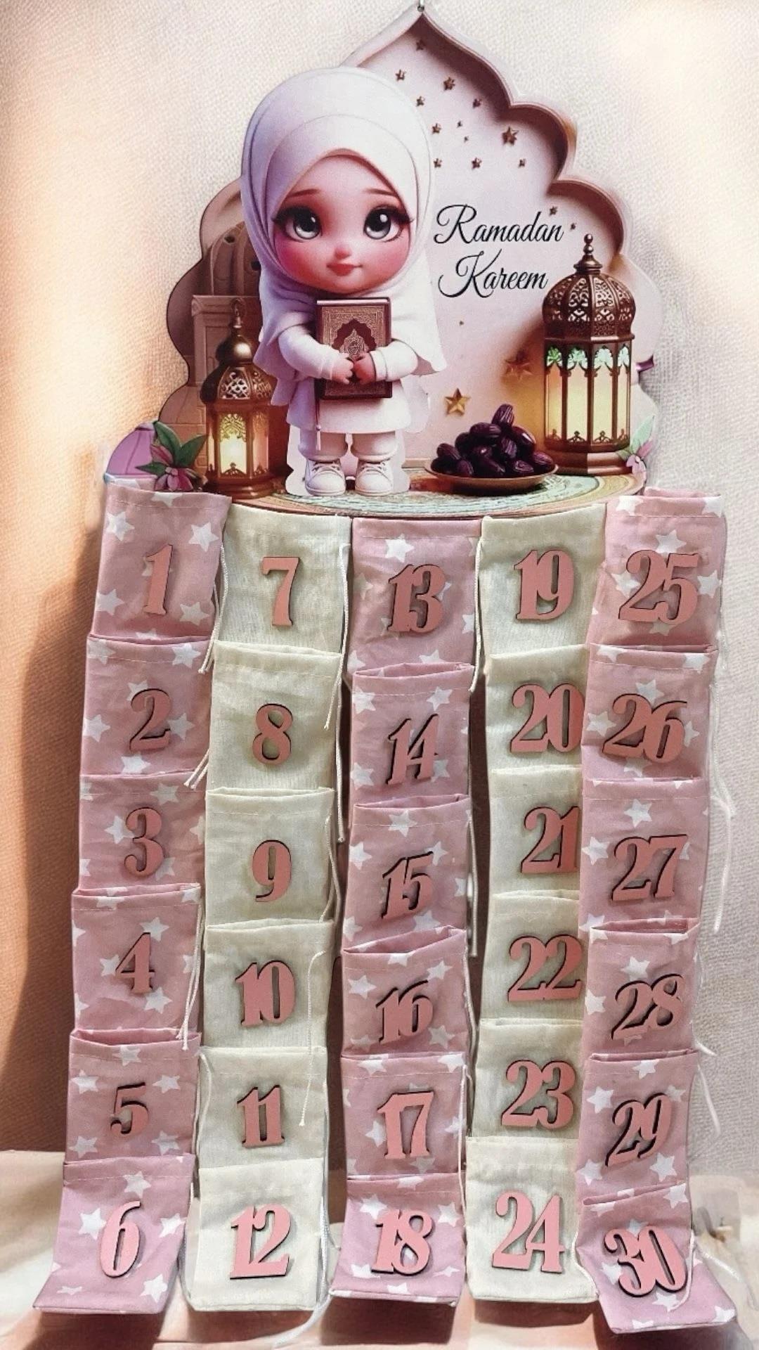 Kız çocuklu Ramazan 30 Günlük Hediye Takvimi
