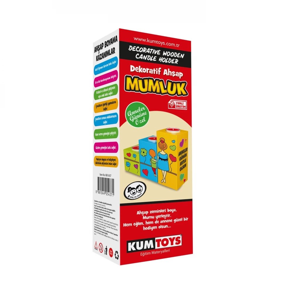 DEKORATİF AHŞAP MUMLUK