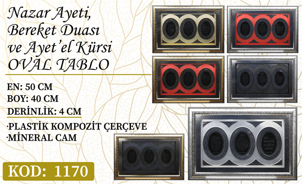 TABLO OVAL 3 AYETLİ