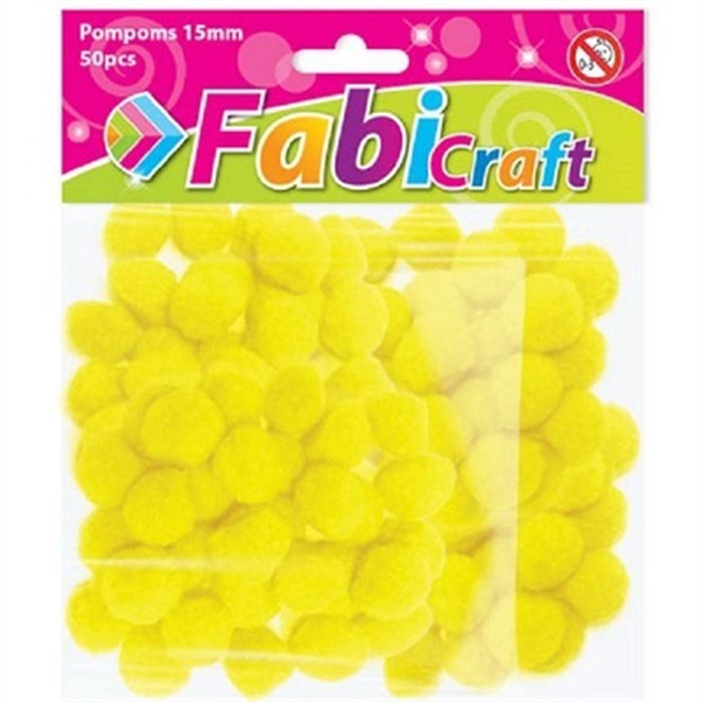 Fabi Pom Pom 1,5cm Sarı 50 adet