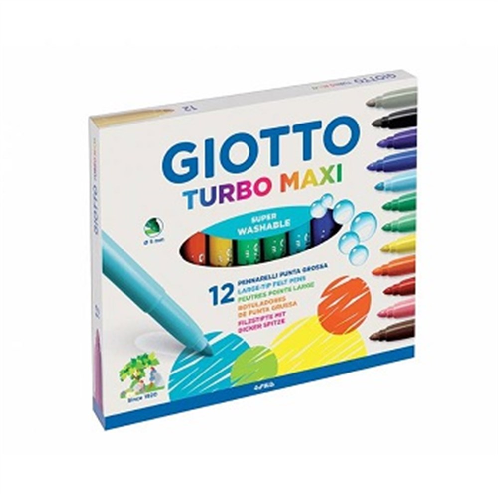 Giotto Keçeli Kalem 12 Renk Turbo Maxi