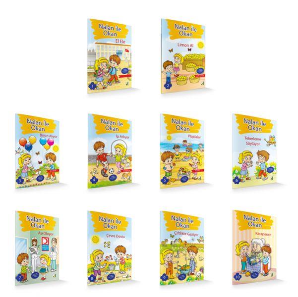 Nalan ile Okan Seti (10 Kitap - Dik Temel Yazılı)