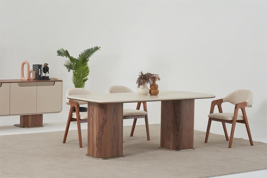 Pera Yemek Masası Ceviz