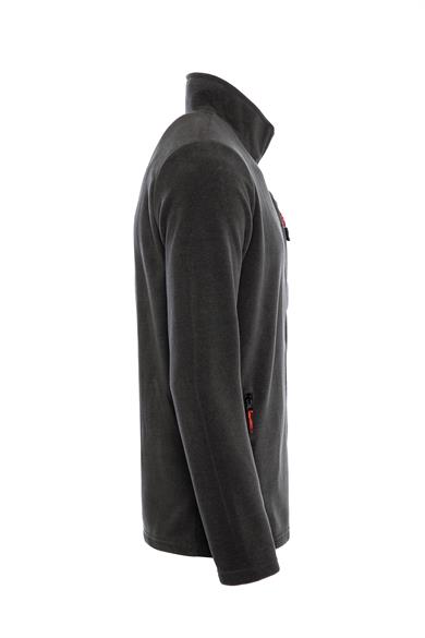 Erkek Polar Antrasit Renk 3 Cepli Fermuarlı Bato Yaka Outdoor Polar