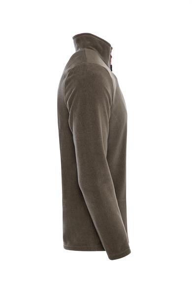 Erkek Polar Haki Renk Yarım Fermuarlı Bato Yaka Outdoor Polar