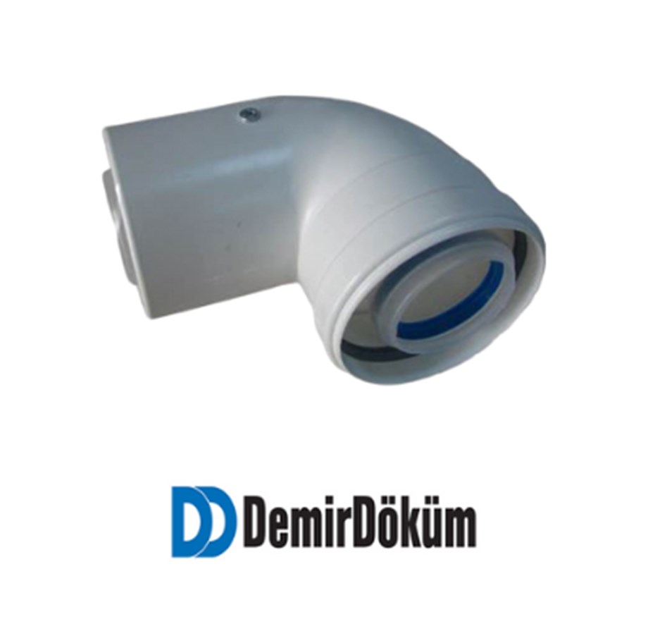 DemirDöküm 90 Derece  Yoğuşmalı Baca Dirseği