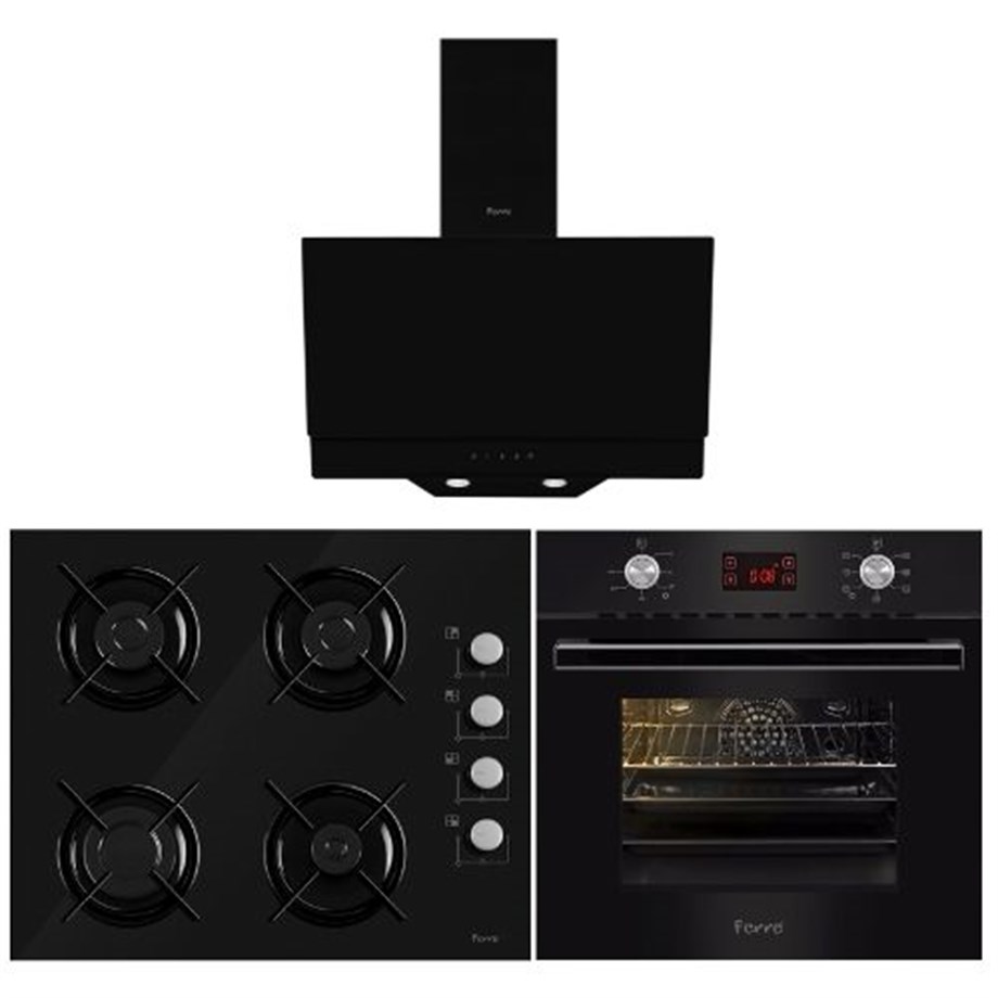 Ferre Black Grande Siyah Ankastre Set