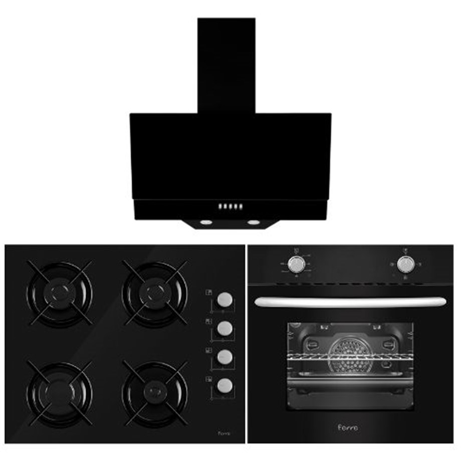 Ferre Black Lizbon Siyah Ankastre Set