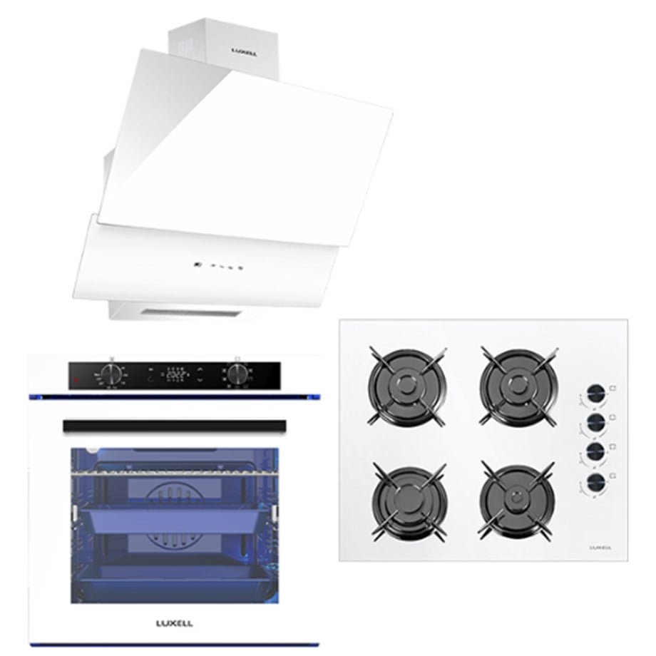 Luxell Platinum Beyaz Ankastre Set