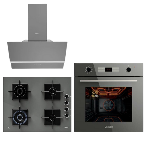 Ukinox Turbo Gri Ankastre Set