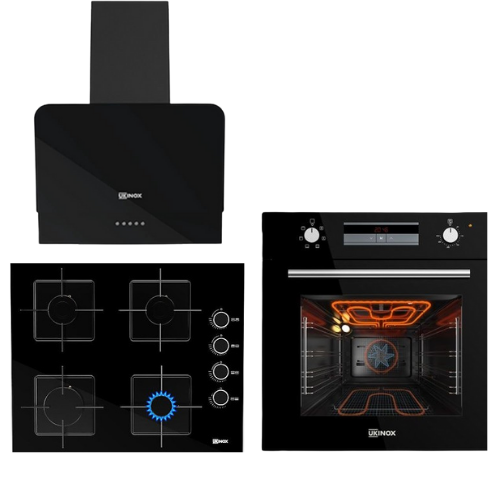 Ukinox Turbo Siyah Ankastre Set 6+1