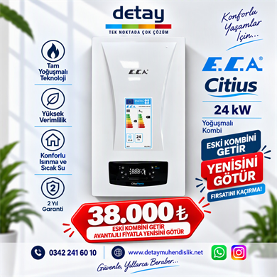 Eca Citius Premix 24 Kw Yoğuşmalı Kombi