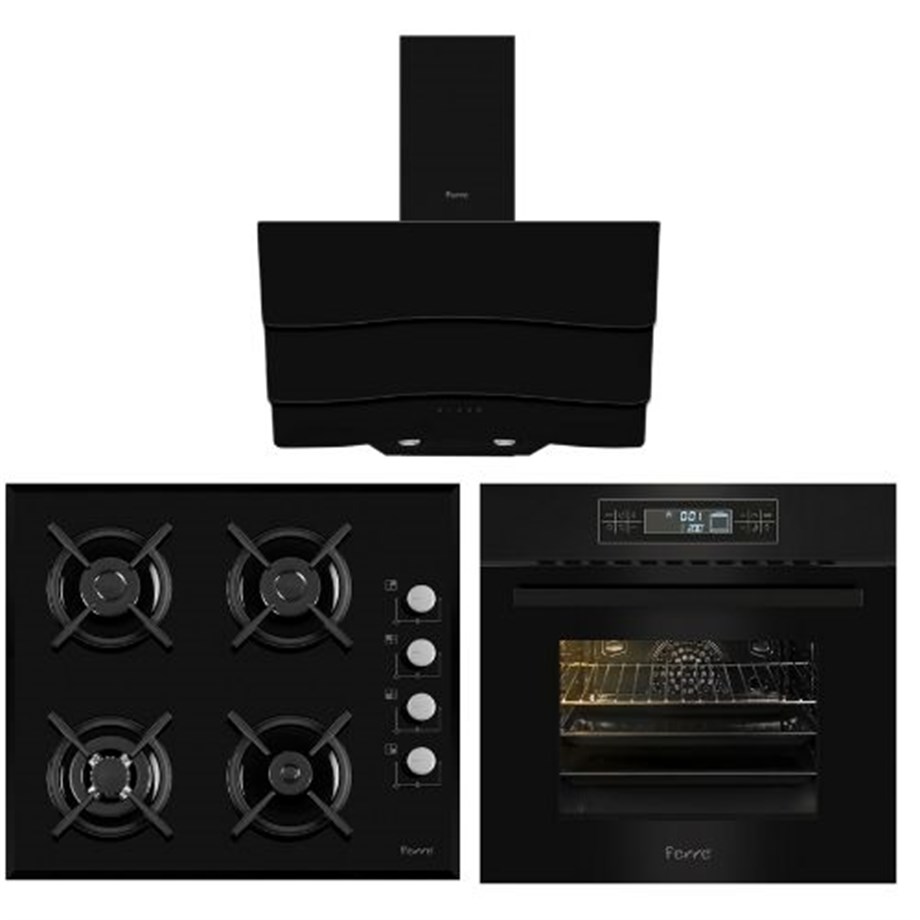 Ferre Black Hera Siyah Ankastre Set