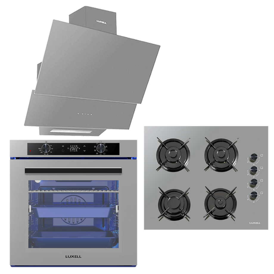 Luxell Platinum Gri Ankastre Set