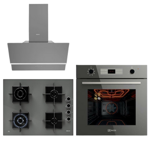Ukinox Turbo Gri Ankastre Set
