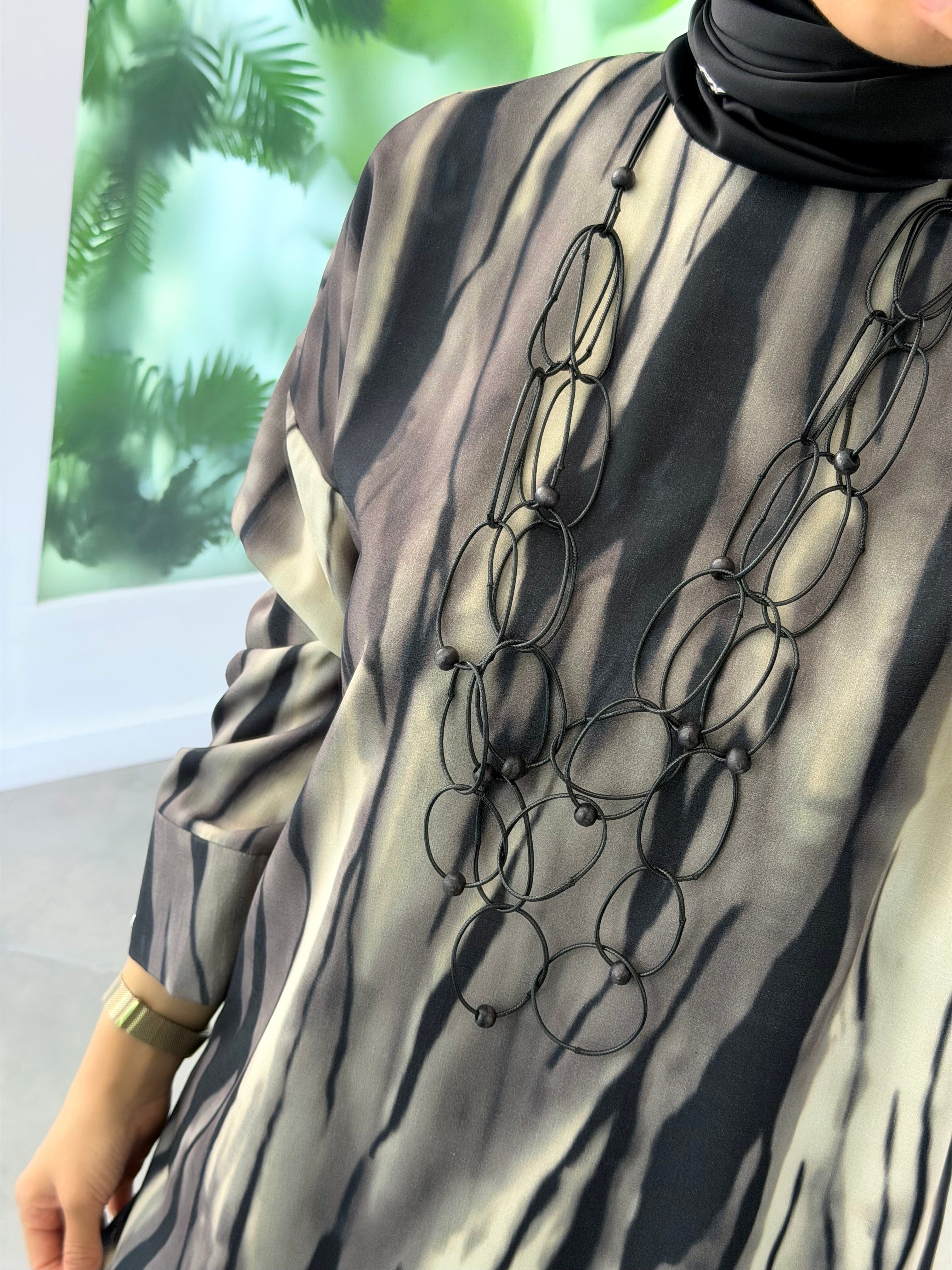 Armine Trend Batik Desenli Takım 26YT627 Siyah
