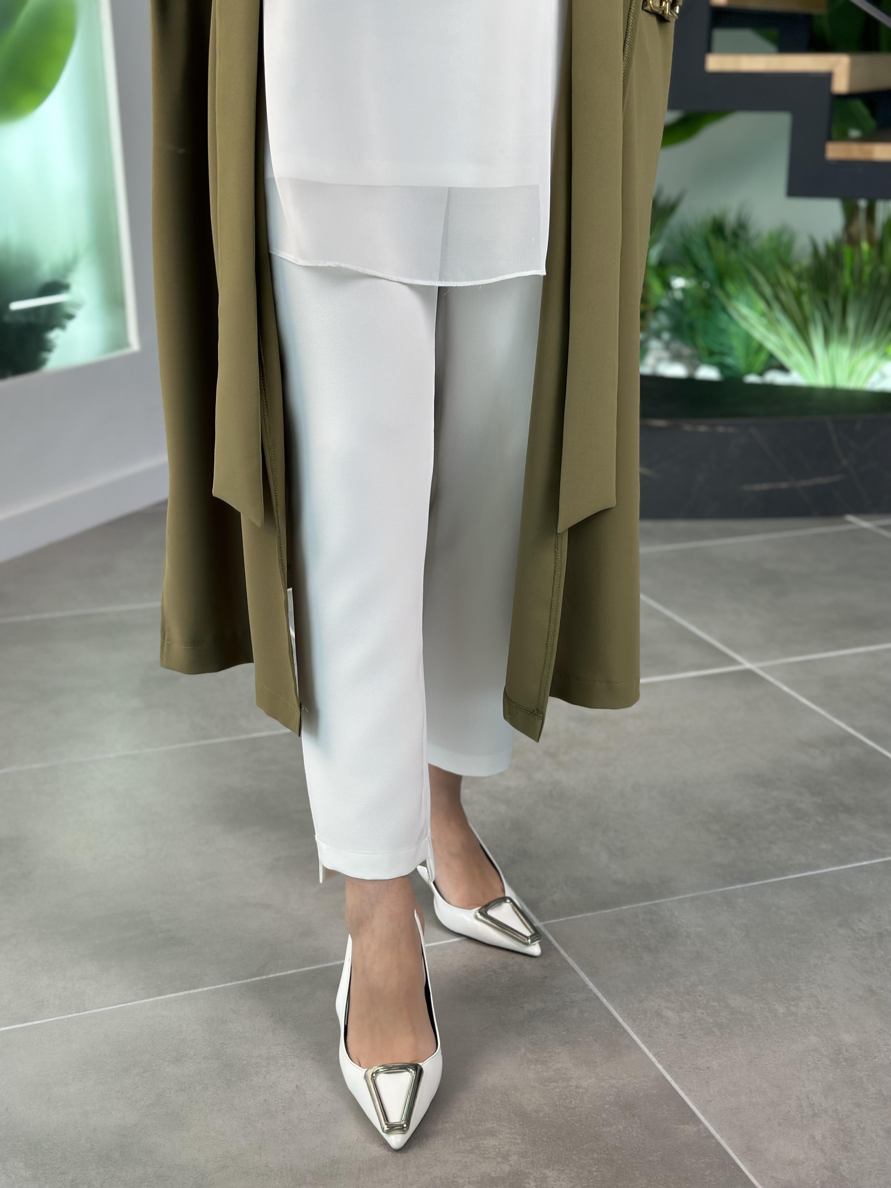 Armine Trend Dar Paça Pantolon 25YT228 Ekru 