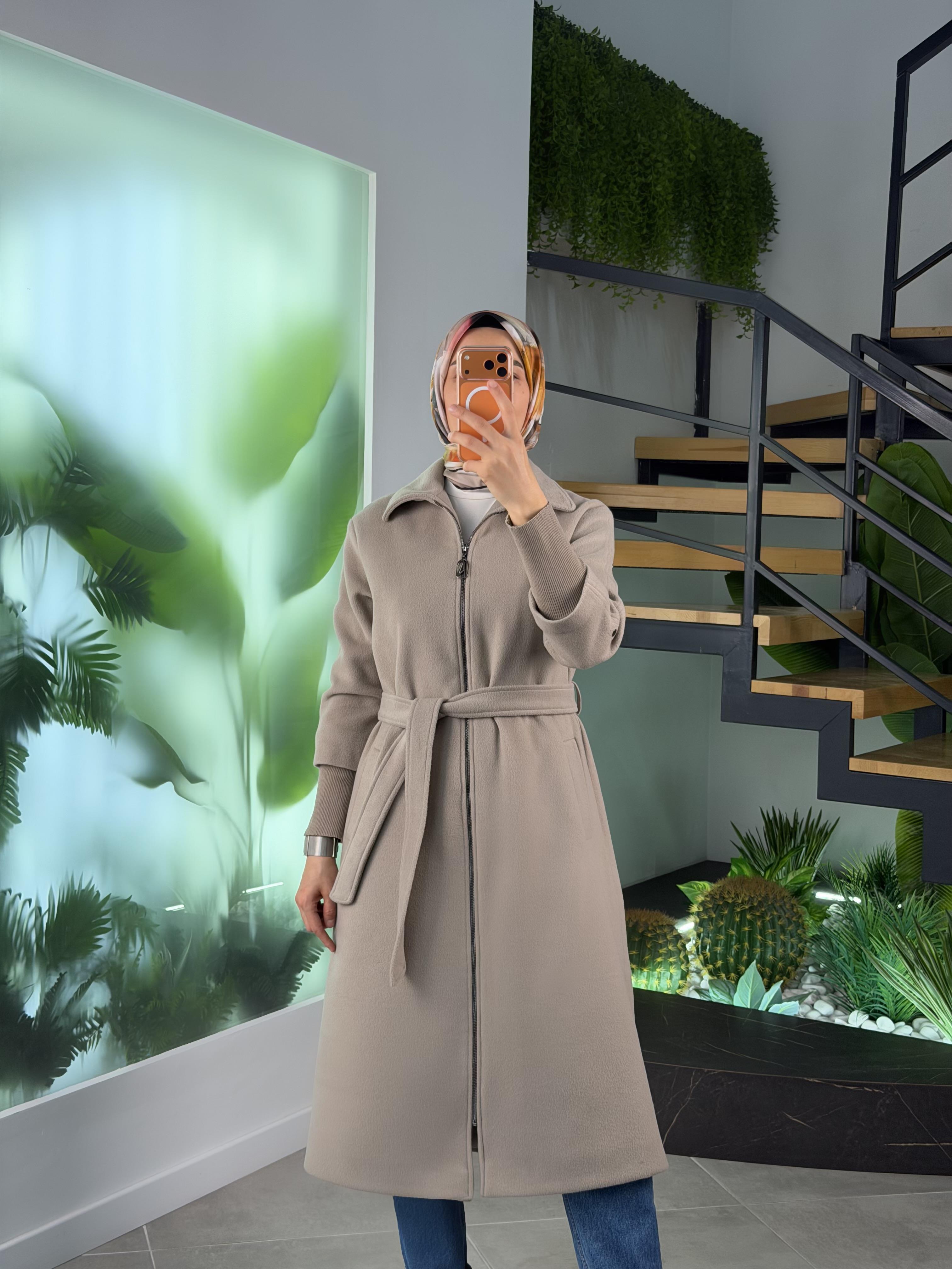 Armine Trend Fermuarlı Kaşe 25KT709 Vizon