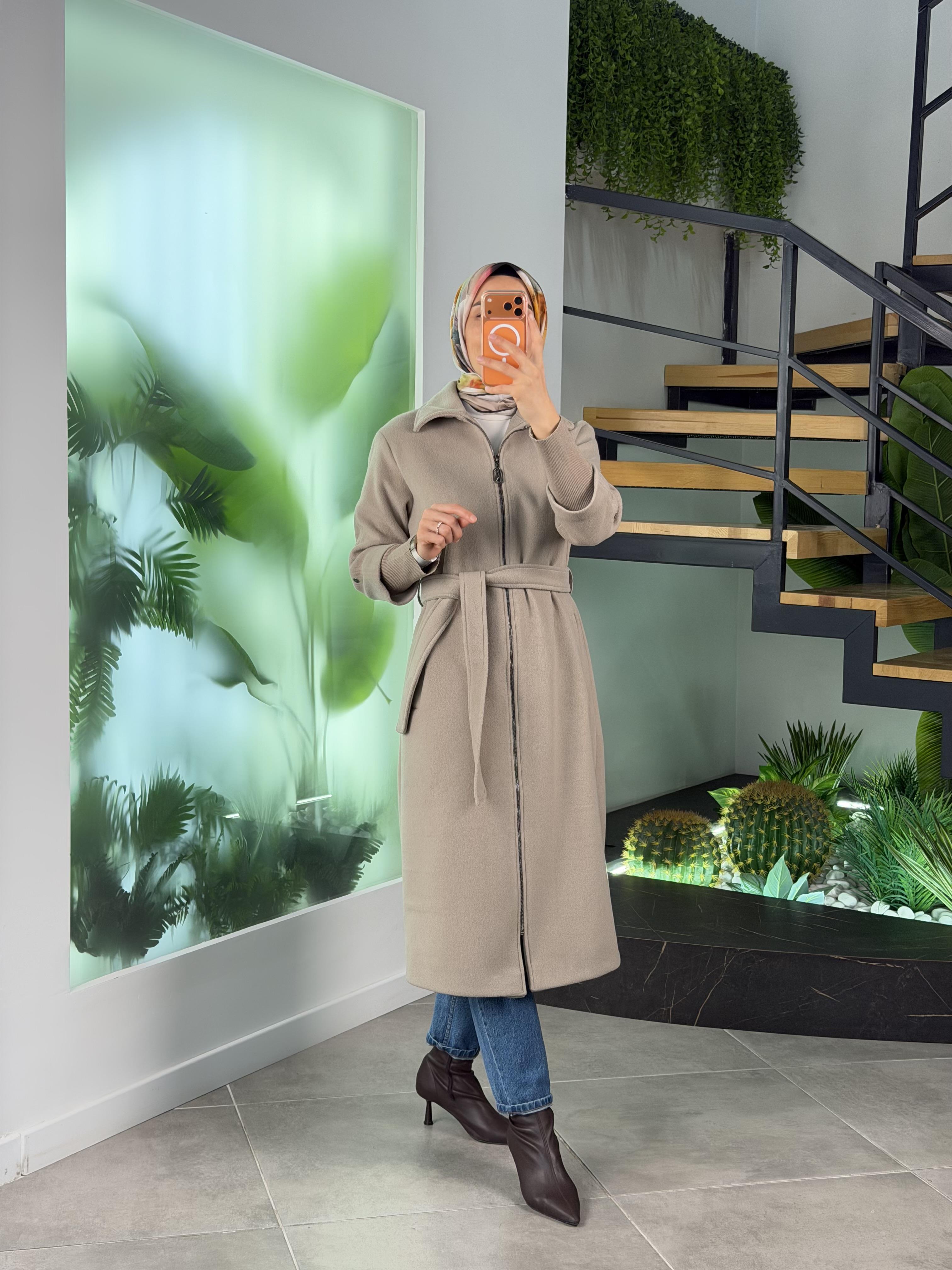 Armine Trend Fermuarlı Kaşe 25KT709 Vizon