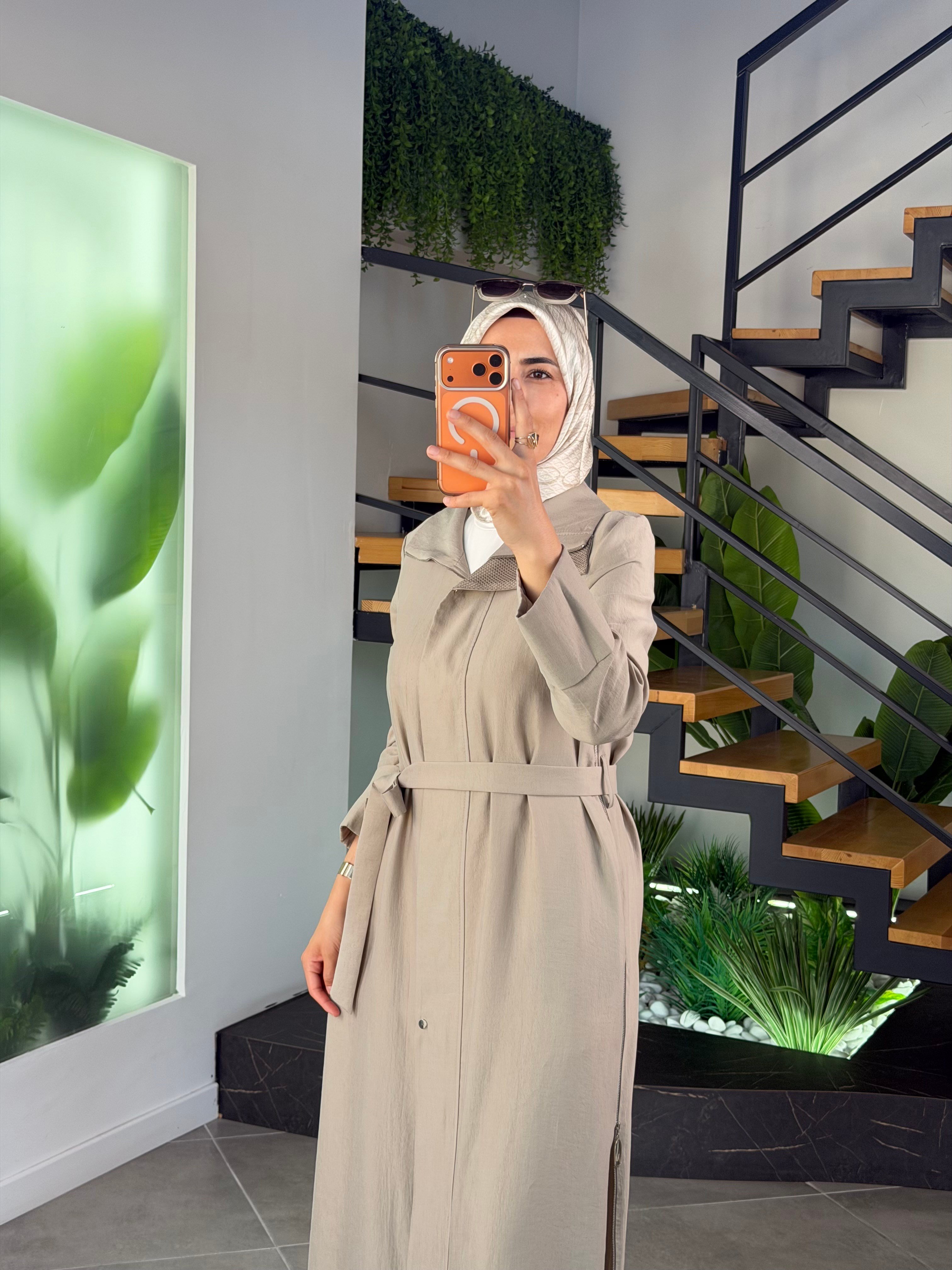 Armine Trend File Ve Fermuar Detaylı Giyçık 26YT702-1 Taş