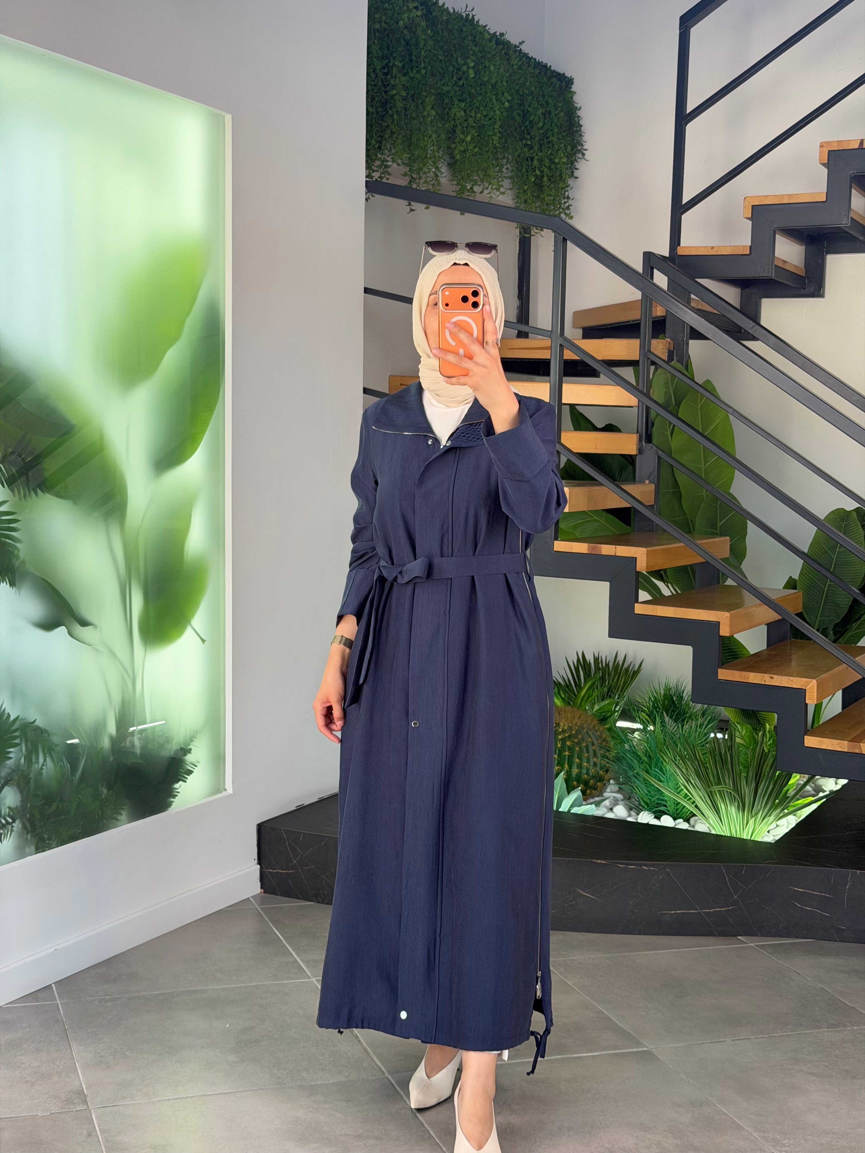 Armine Trend File Ve Fermuar Detaylı Giyçık 26YT702-1 İndigo
