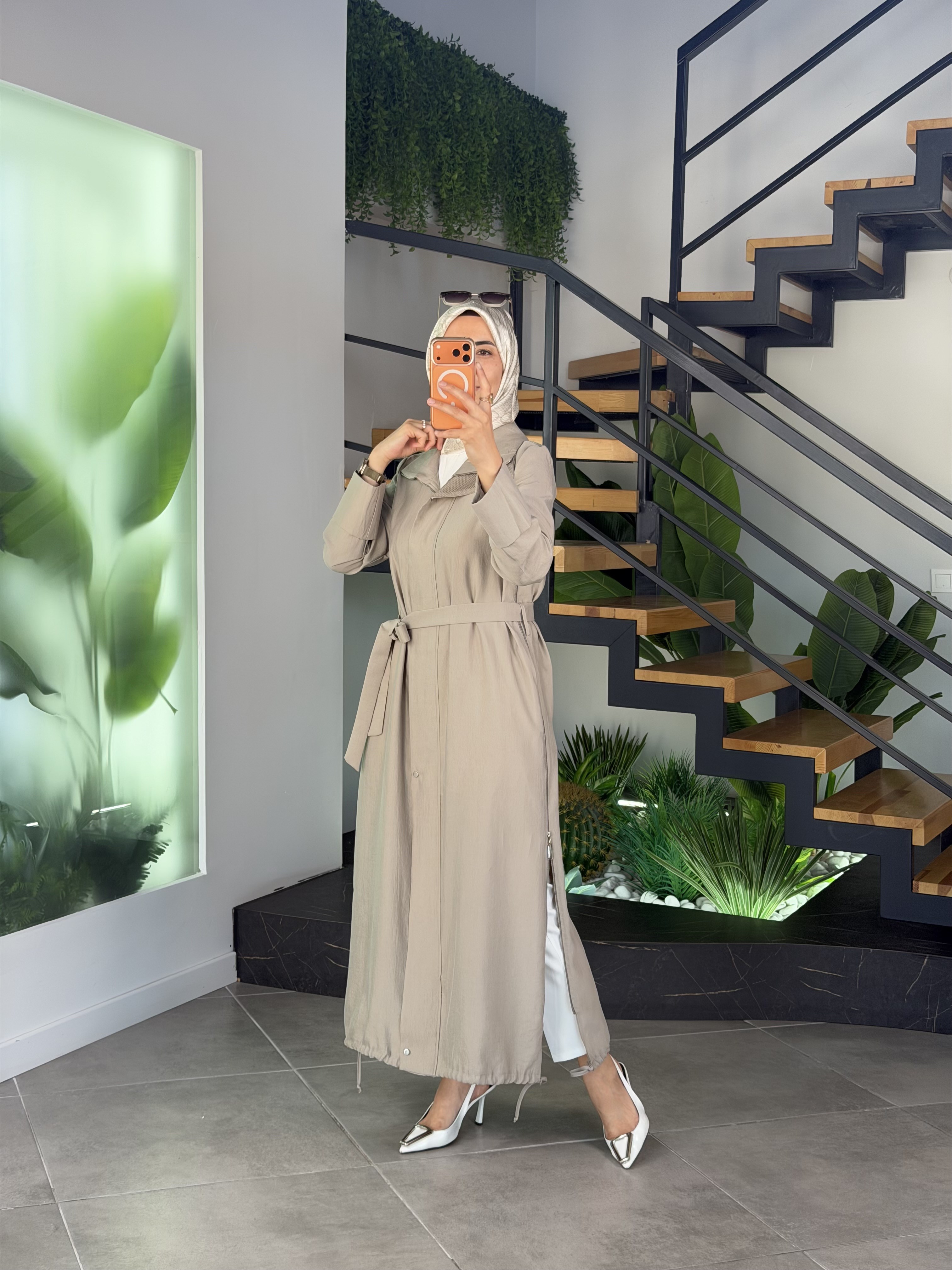 Armine Trend File Ve Fermuar Detaylı Giyçık 26YT702-1 Taş