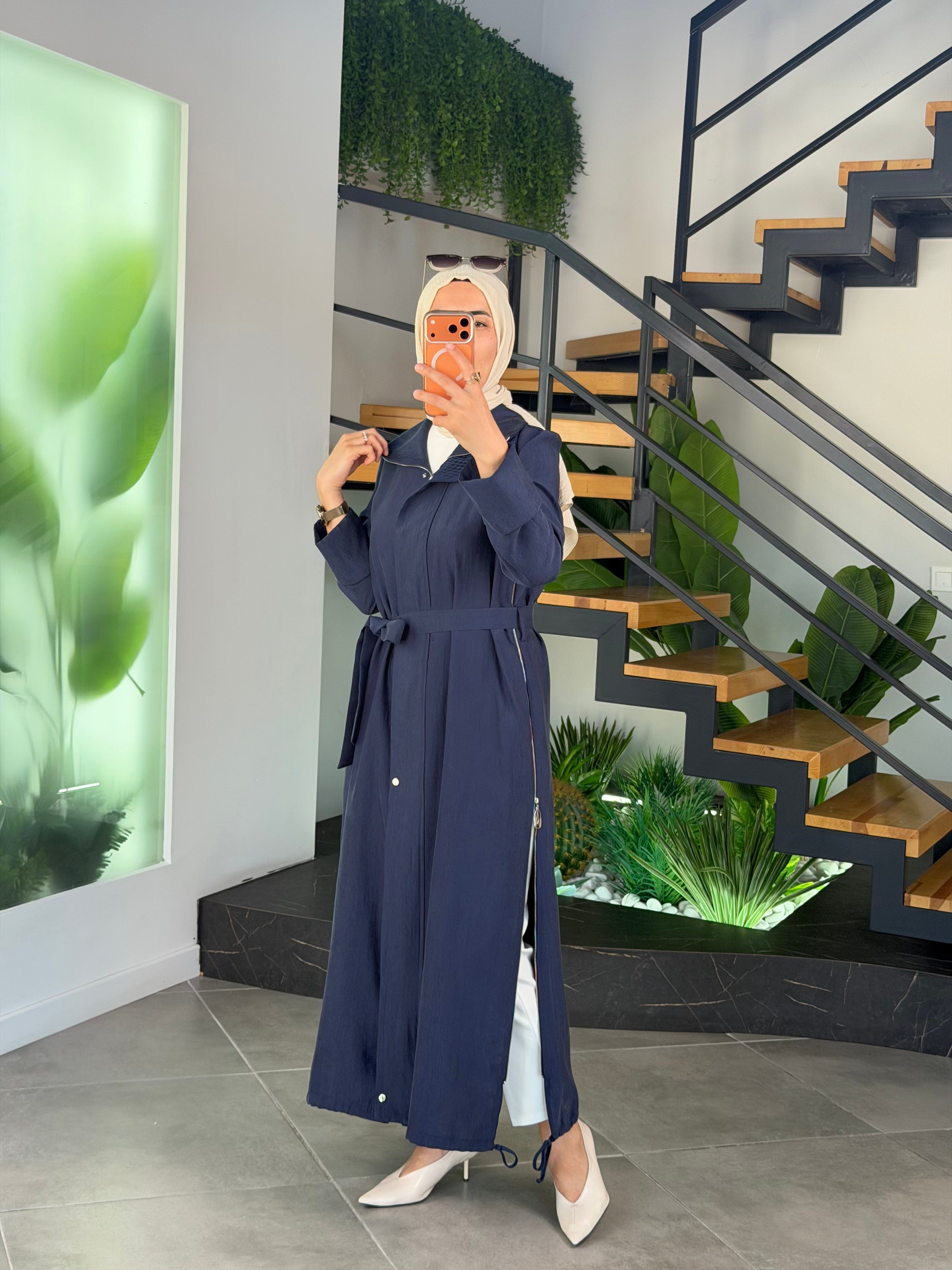 Armine Trend File Ve Fermuar Detaylı Giyçık 26YT702-1 İndigo