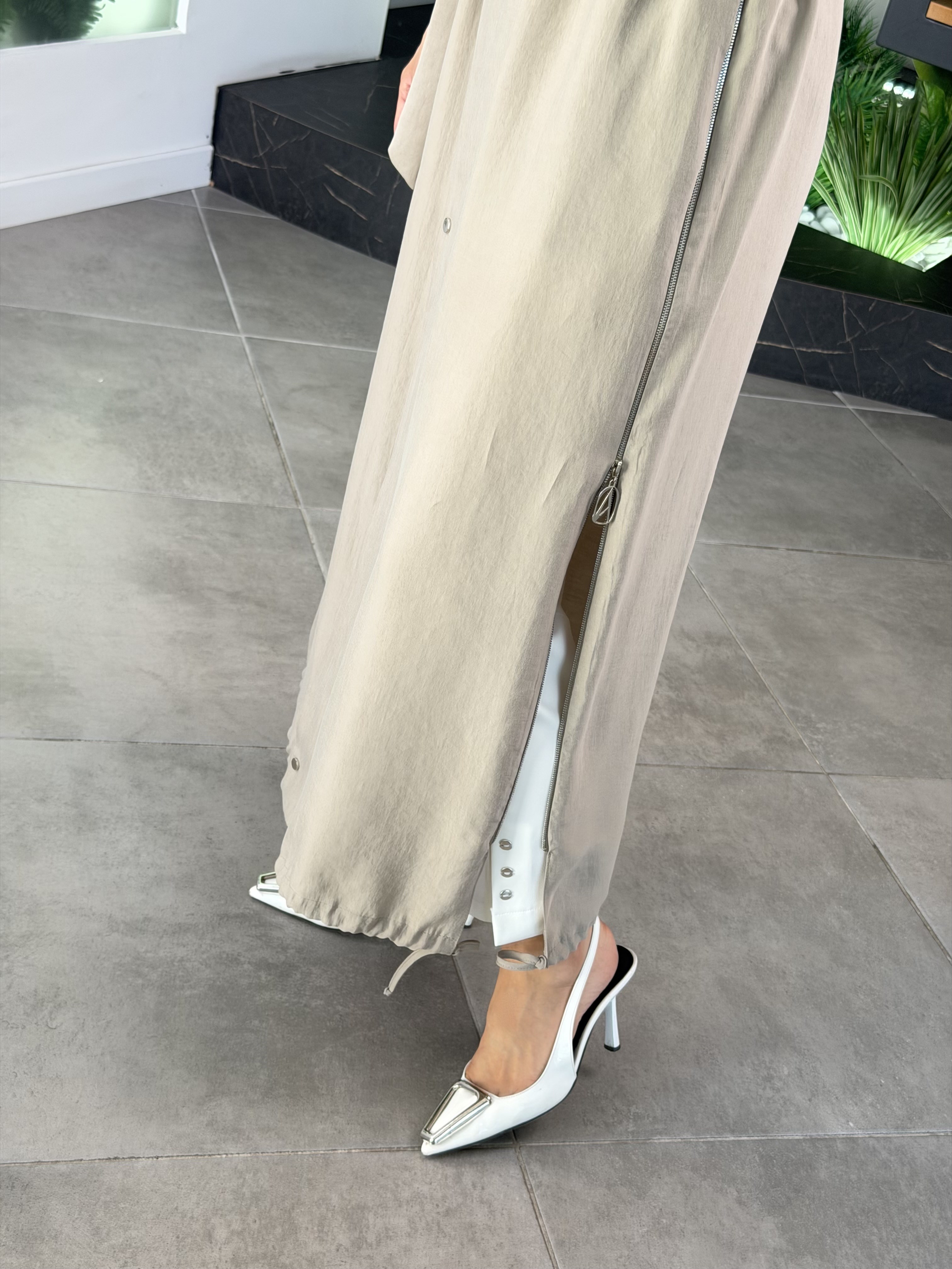 Armine Trend File Ve Fermuar Detaylı Giyçık 26YT702-1 Taş