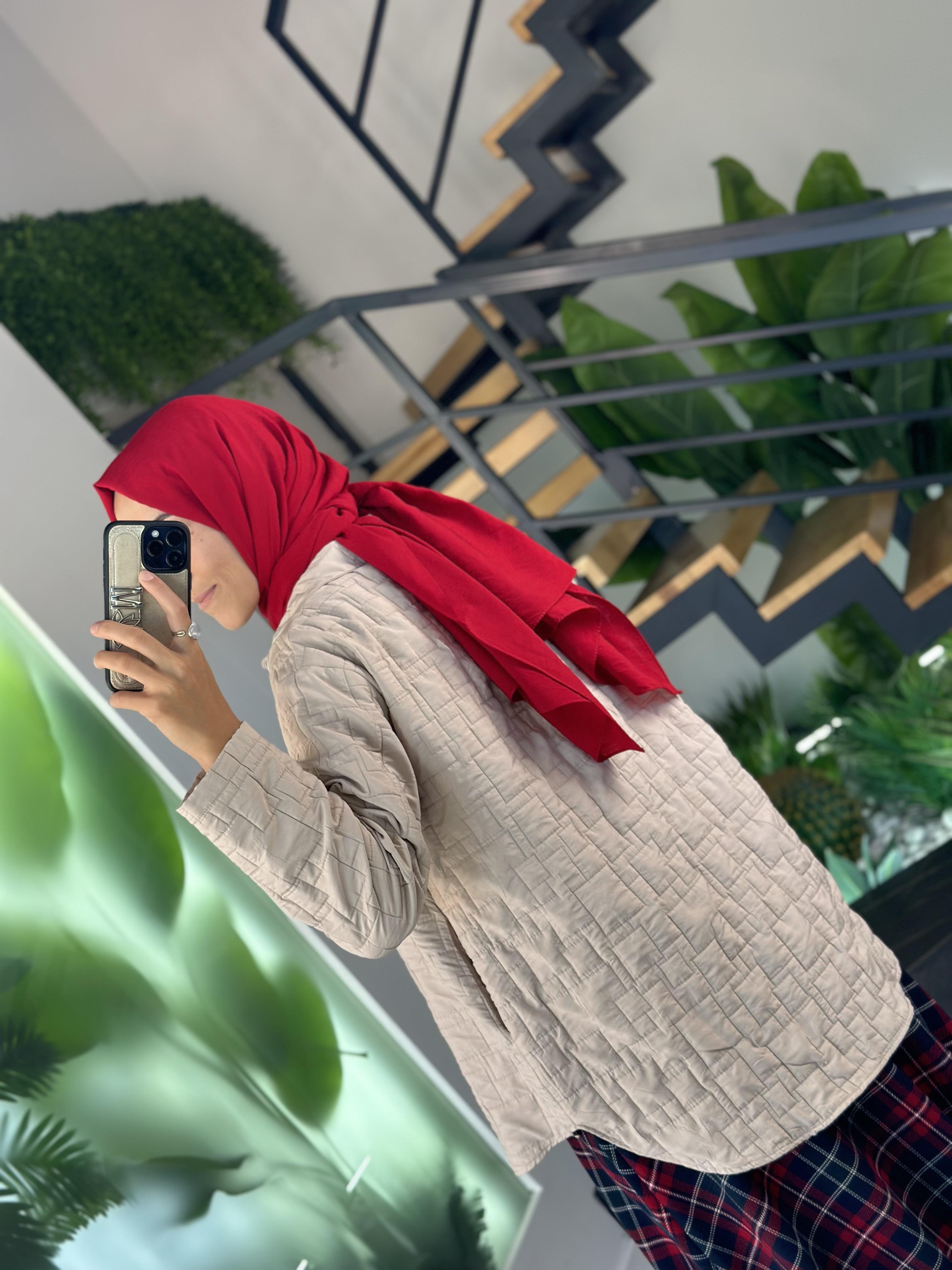 Armine Trend Kapitone Ceket 25KT542 Bej