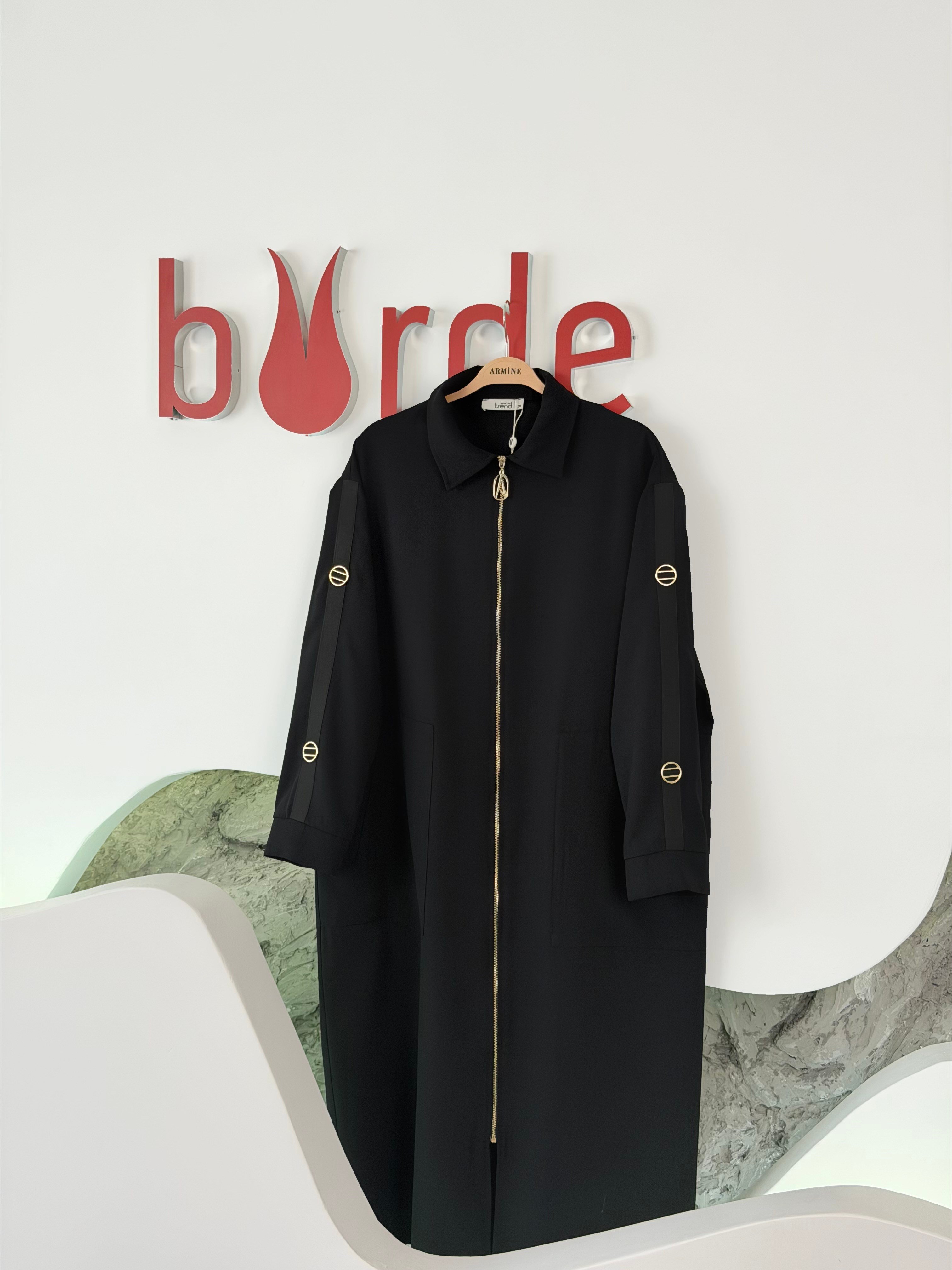 Armine Trend Kolları Halka Detaylı Giyçık 26YT516 Siyah