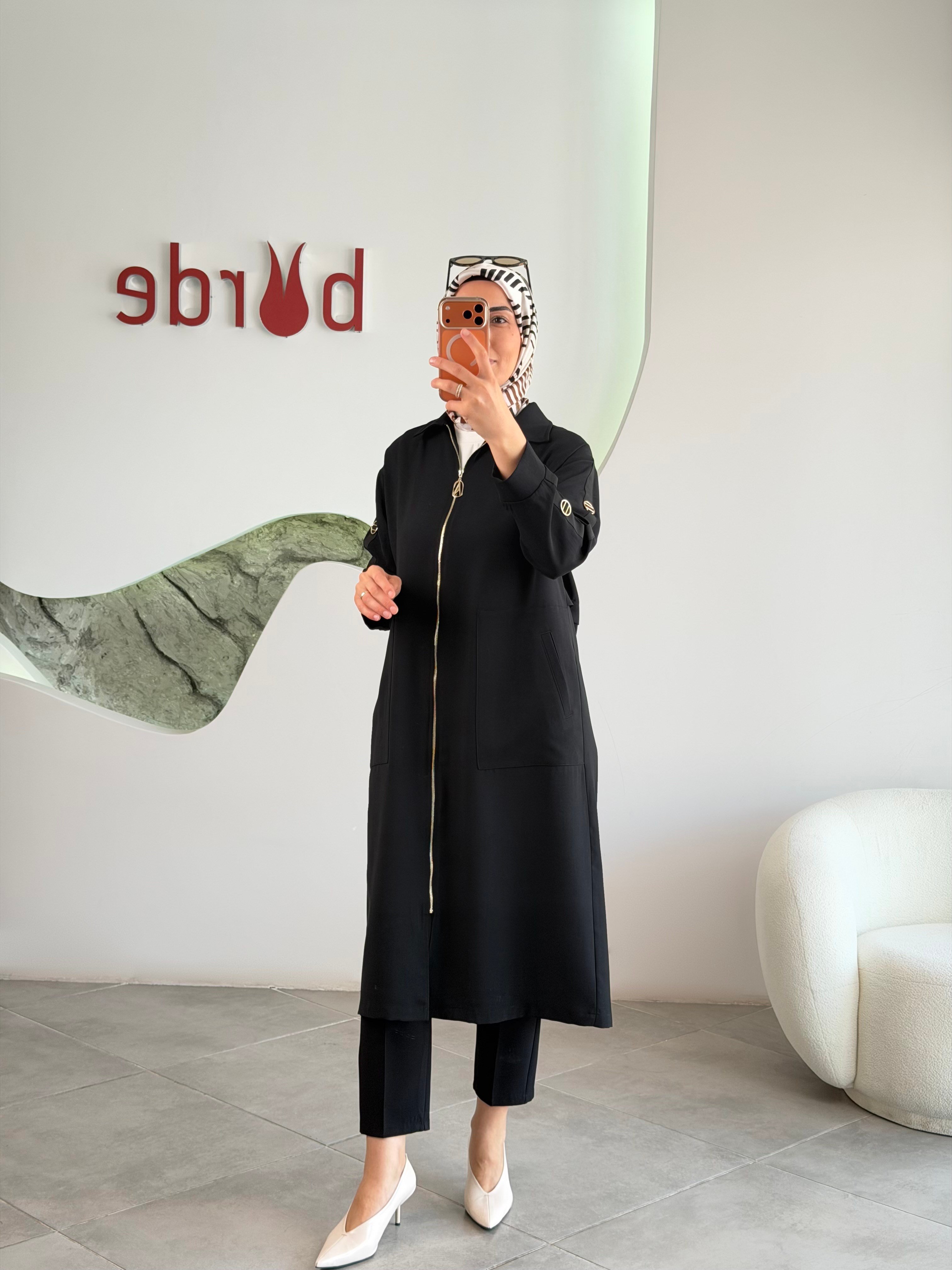 Armine Trend Kolları Halka Detaylı Giyçık 26YT516 Siyah