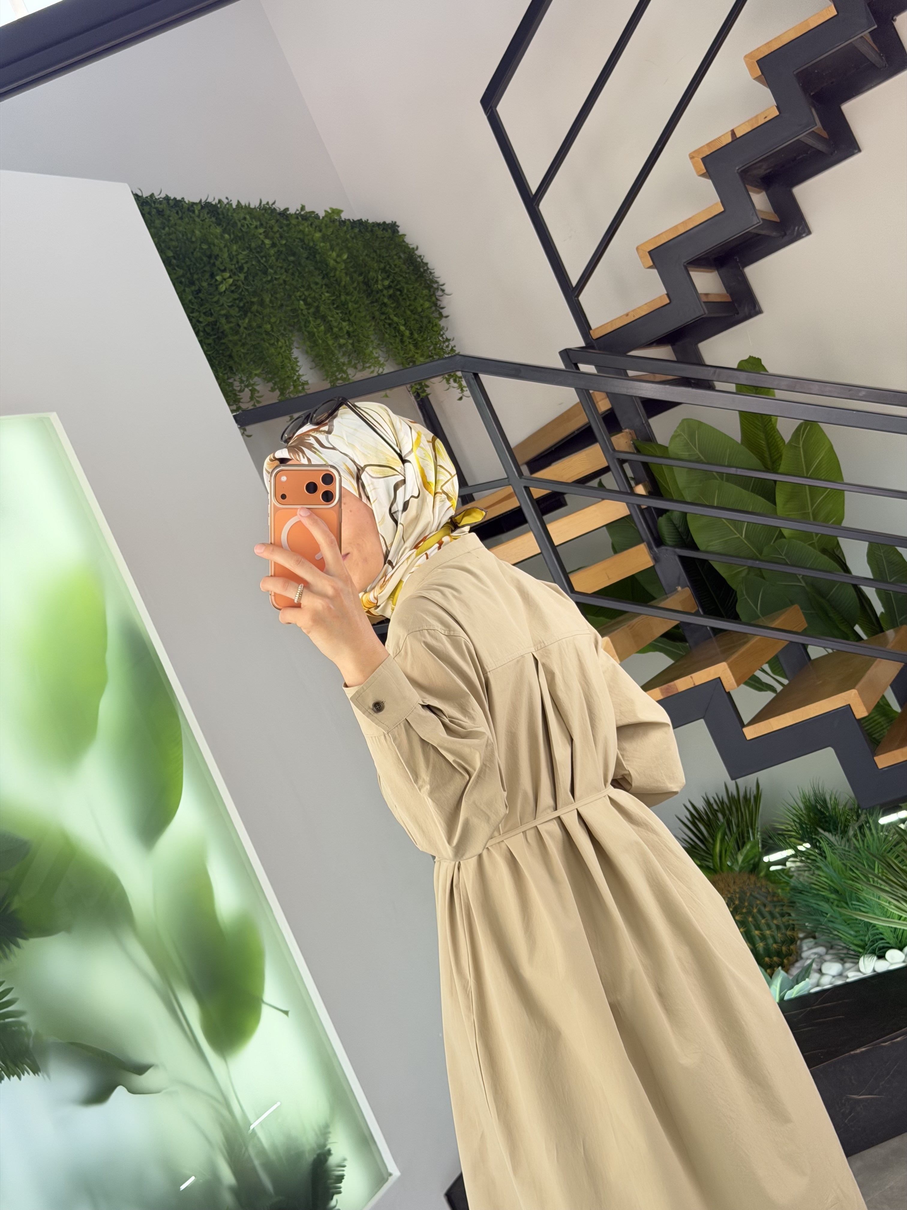 Haki Renk Aura Bağlamalı Tunik Giyçık