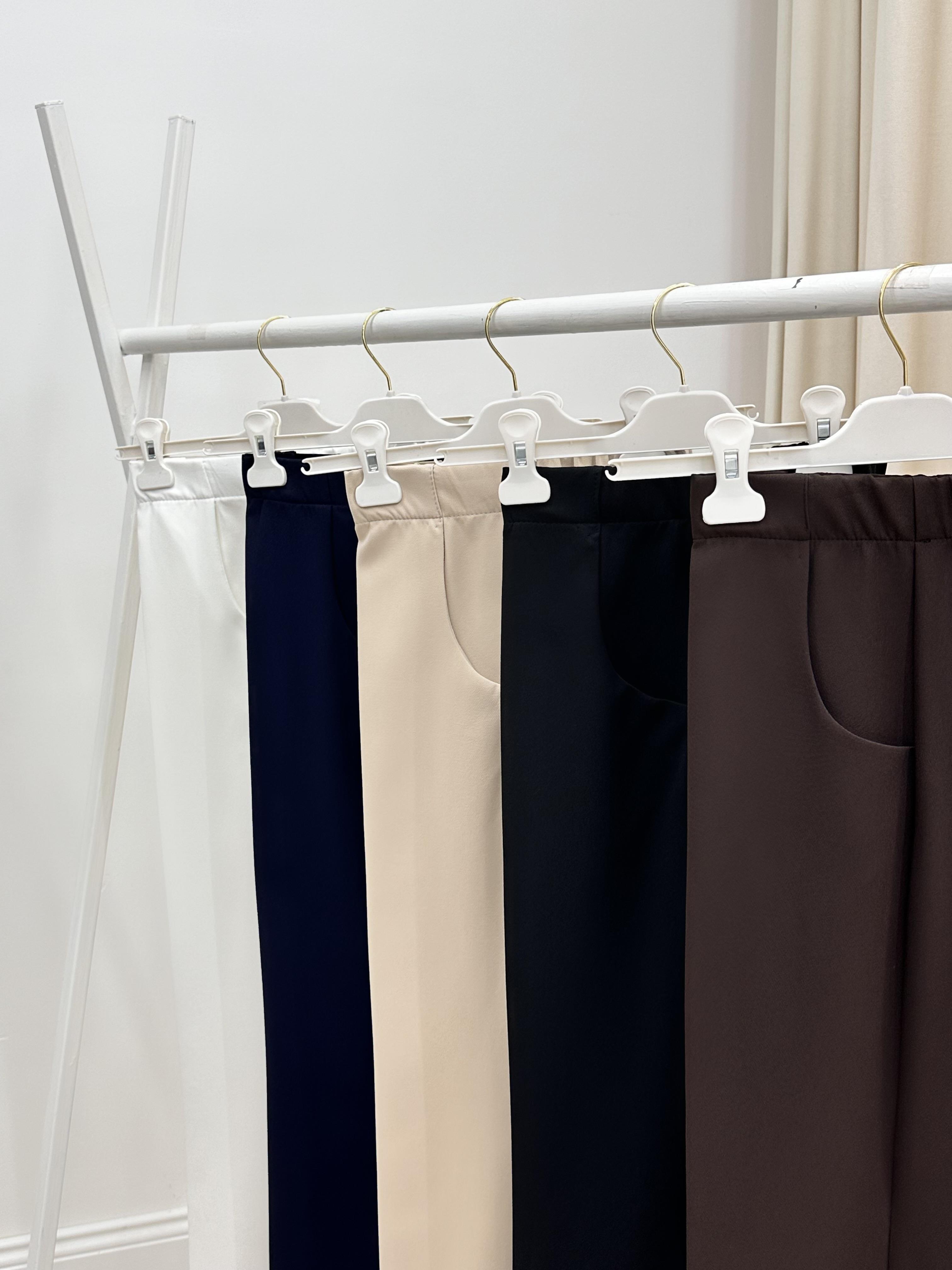 Beli Lastikli Kahve Renk Bol Paça Pantolon