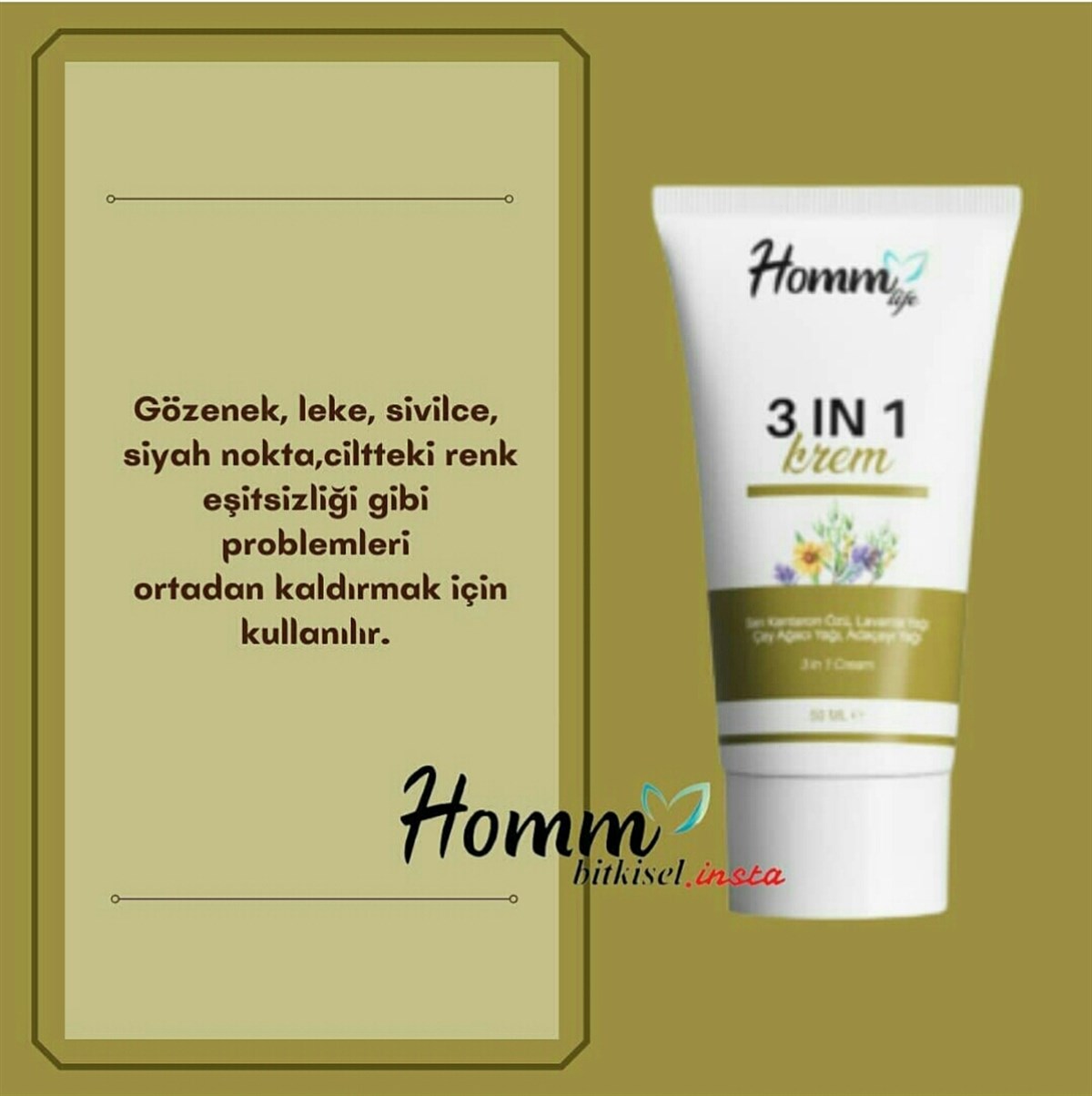 HOMM LIFE 3 in 1 KREM 50 ML