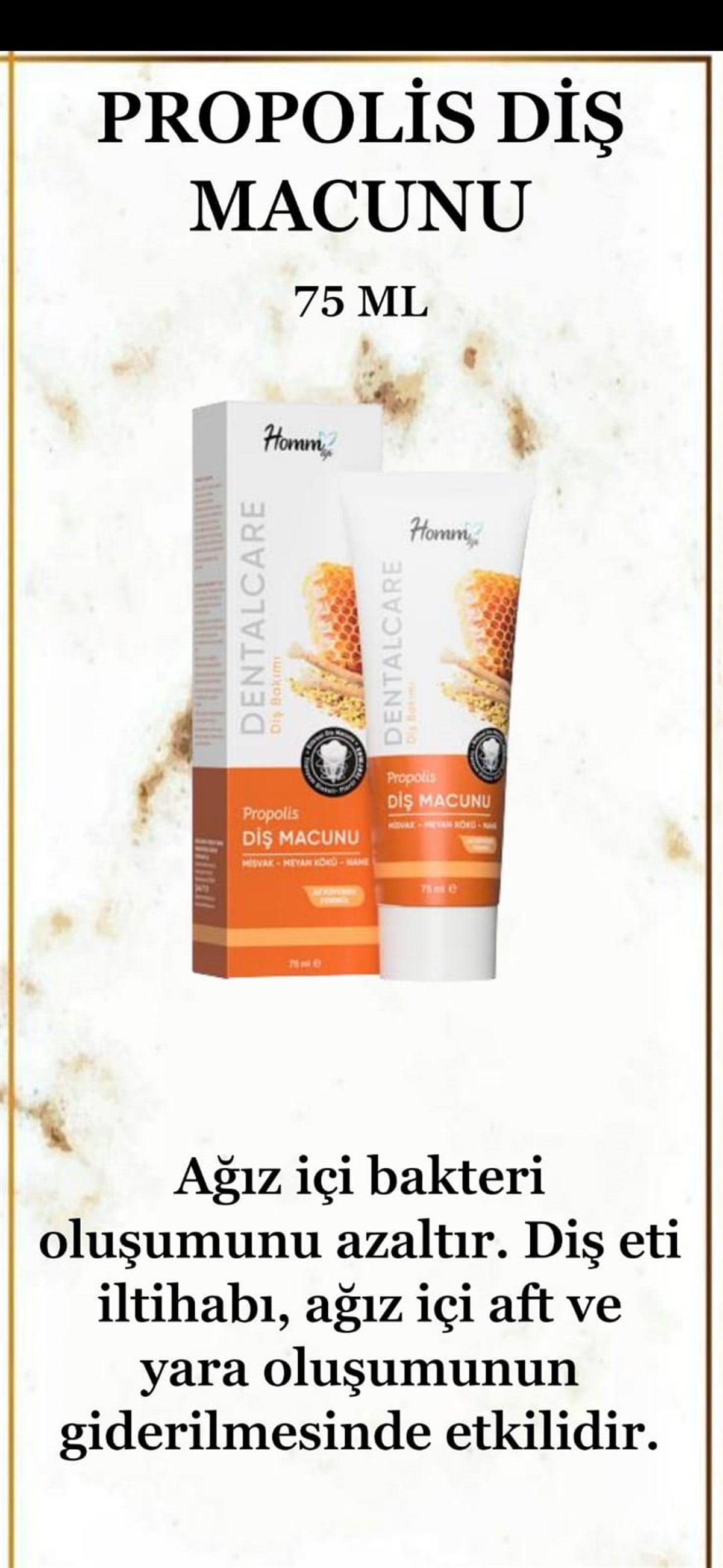 HOMM LIFE PROPOLIS DİŞ MACUNU 75 ML