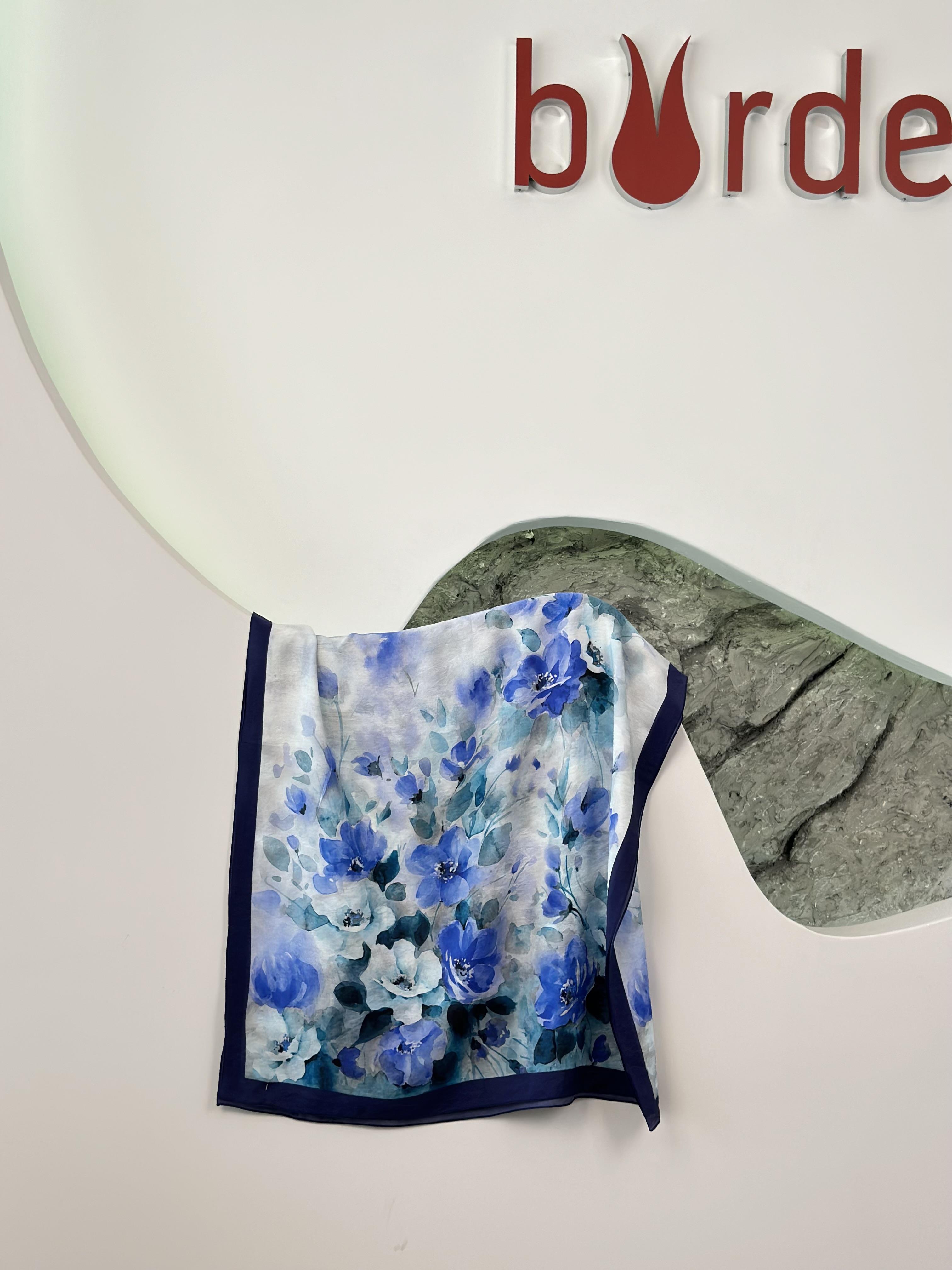 Pamila Viskon Şal Lacivert