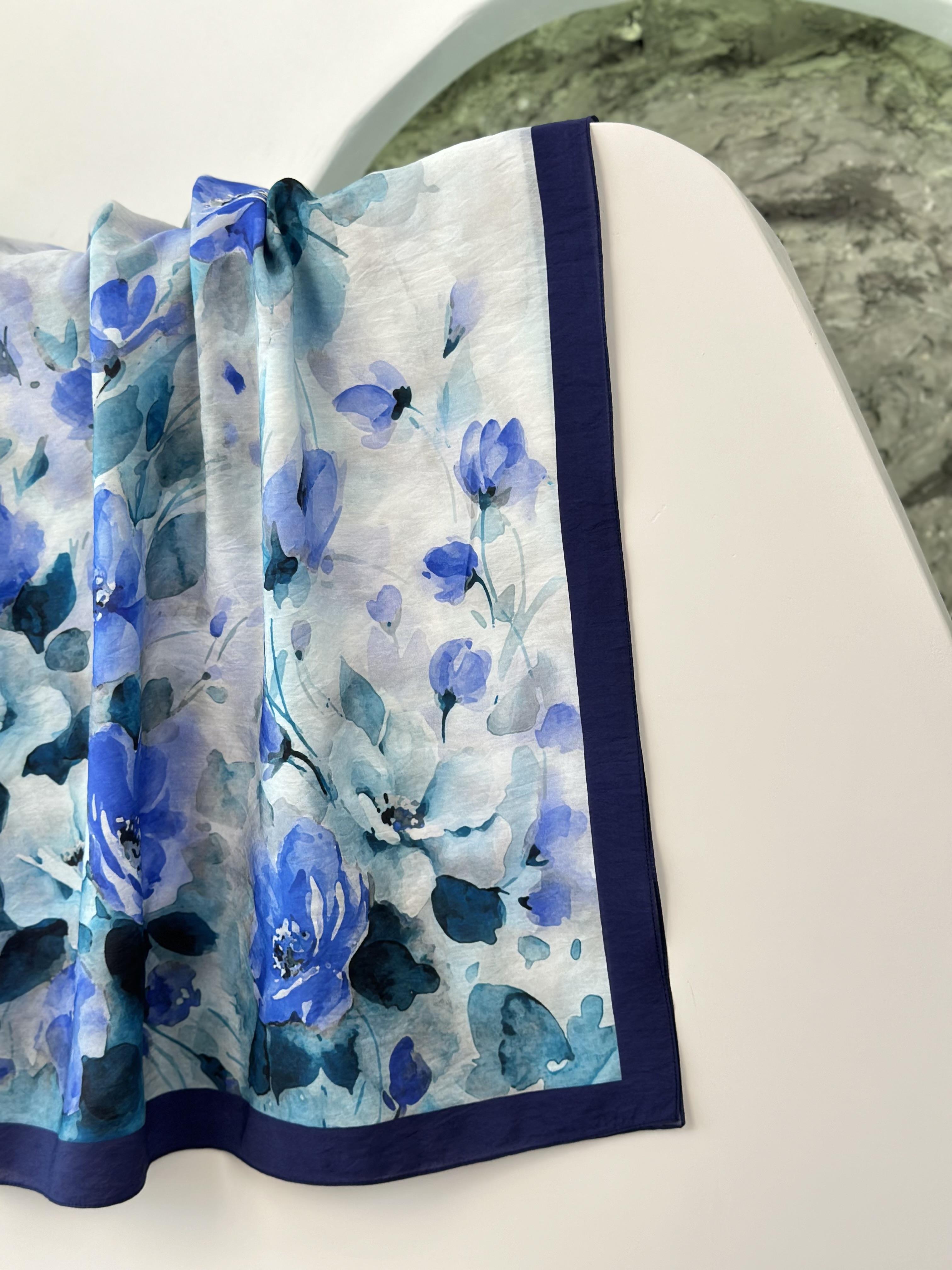 Pamila Viskon Şal Lacivert