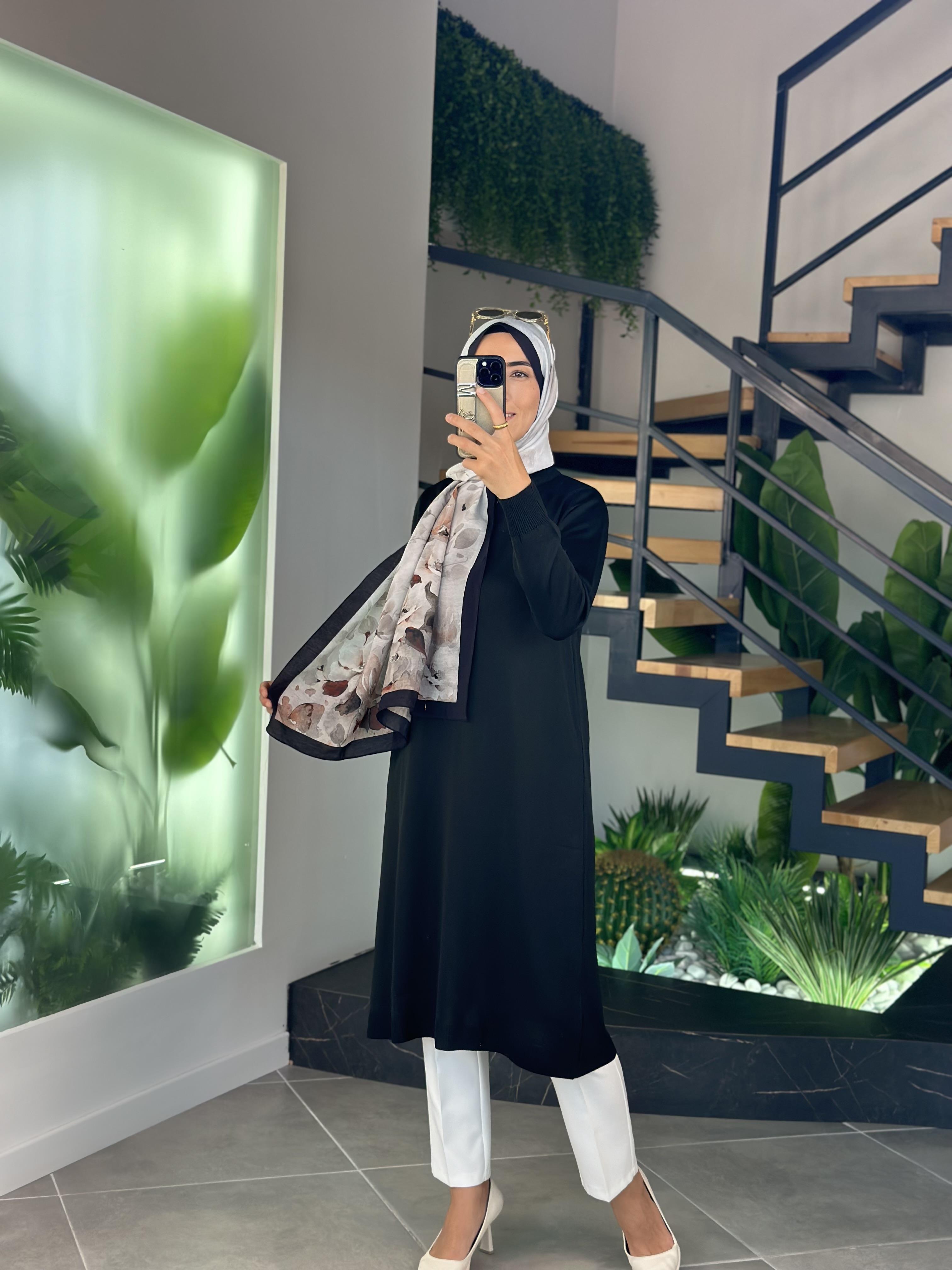 Pamila Viskon Şal Siyah