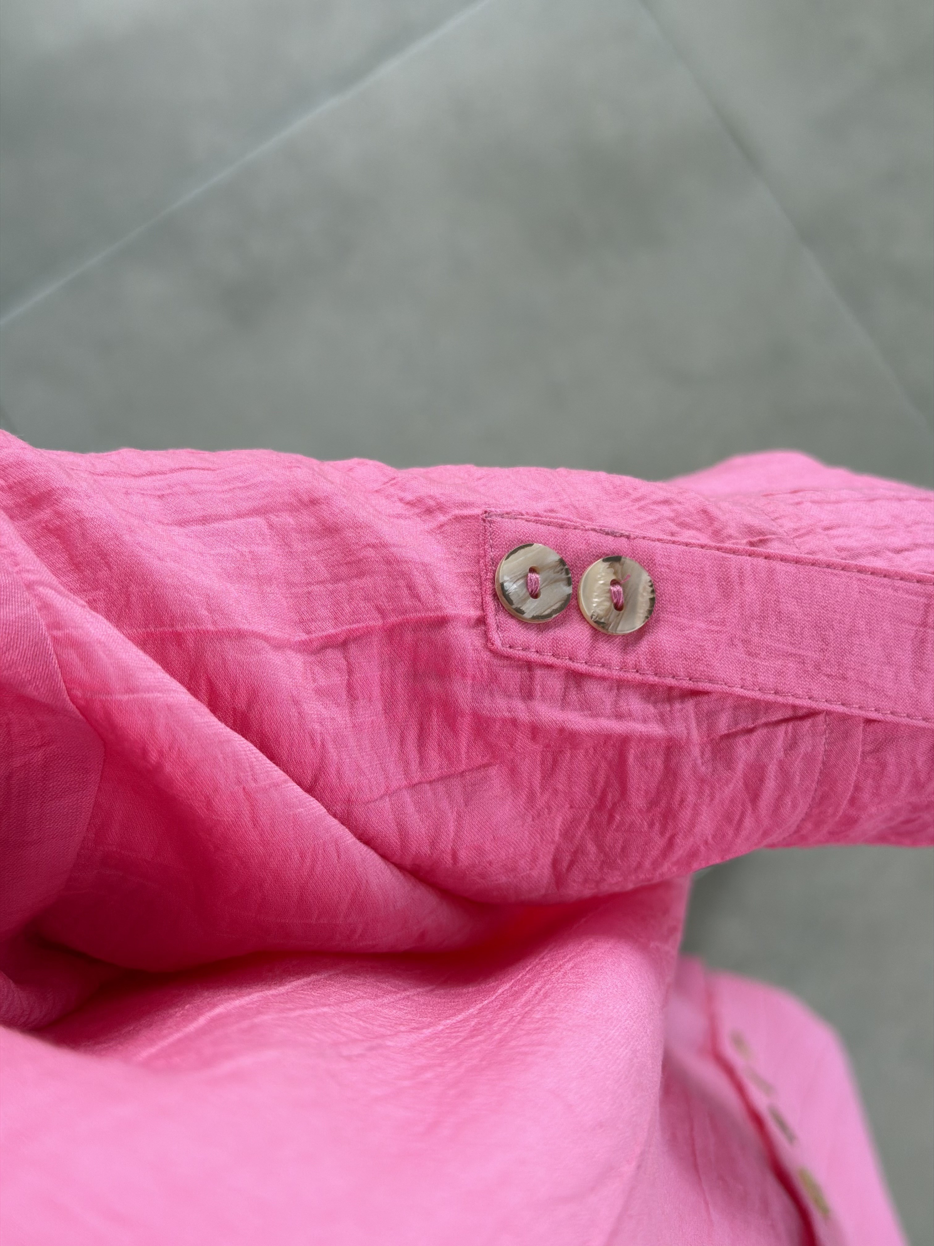 Pembe Renk Yarasa Kollu Uzun Gömlek