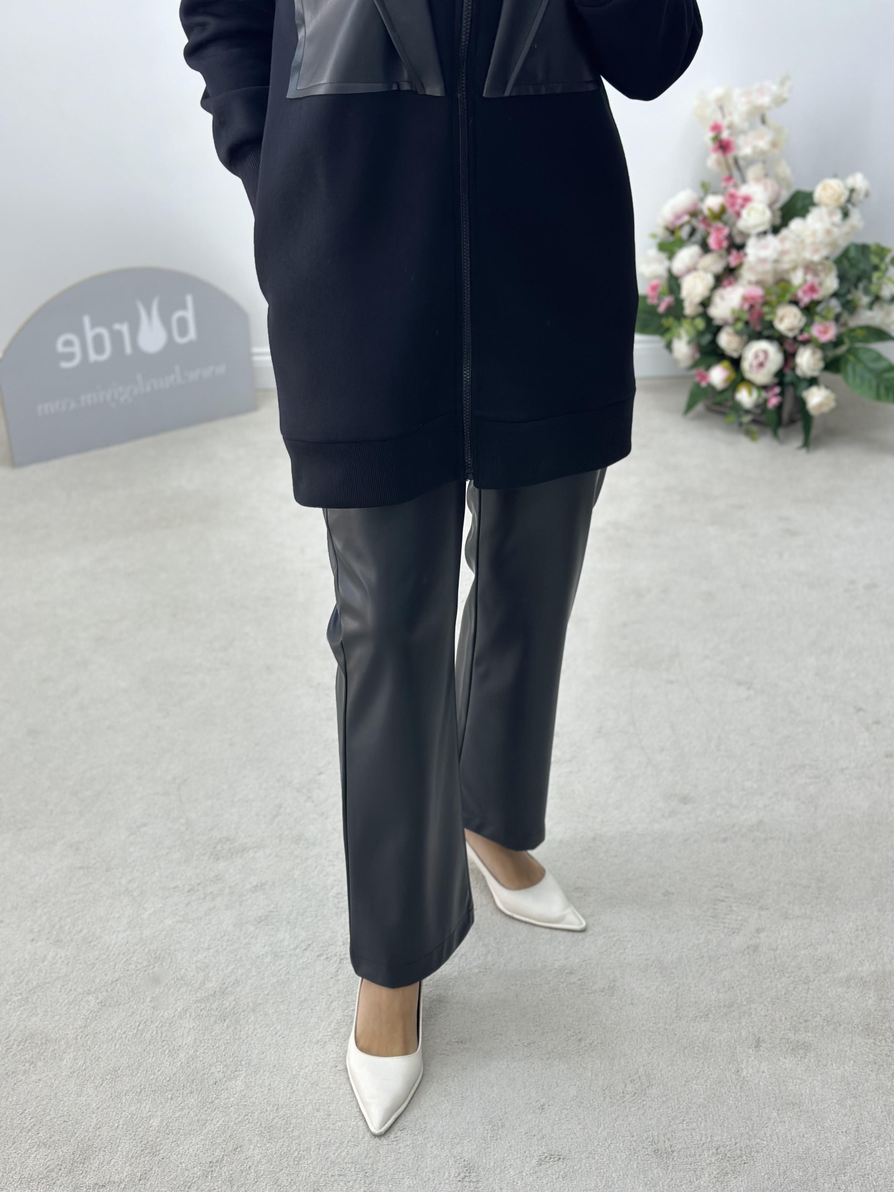 Rahat Paça Deri Pantolon