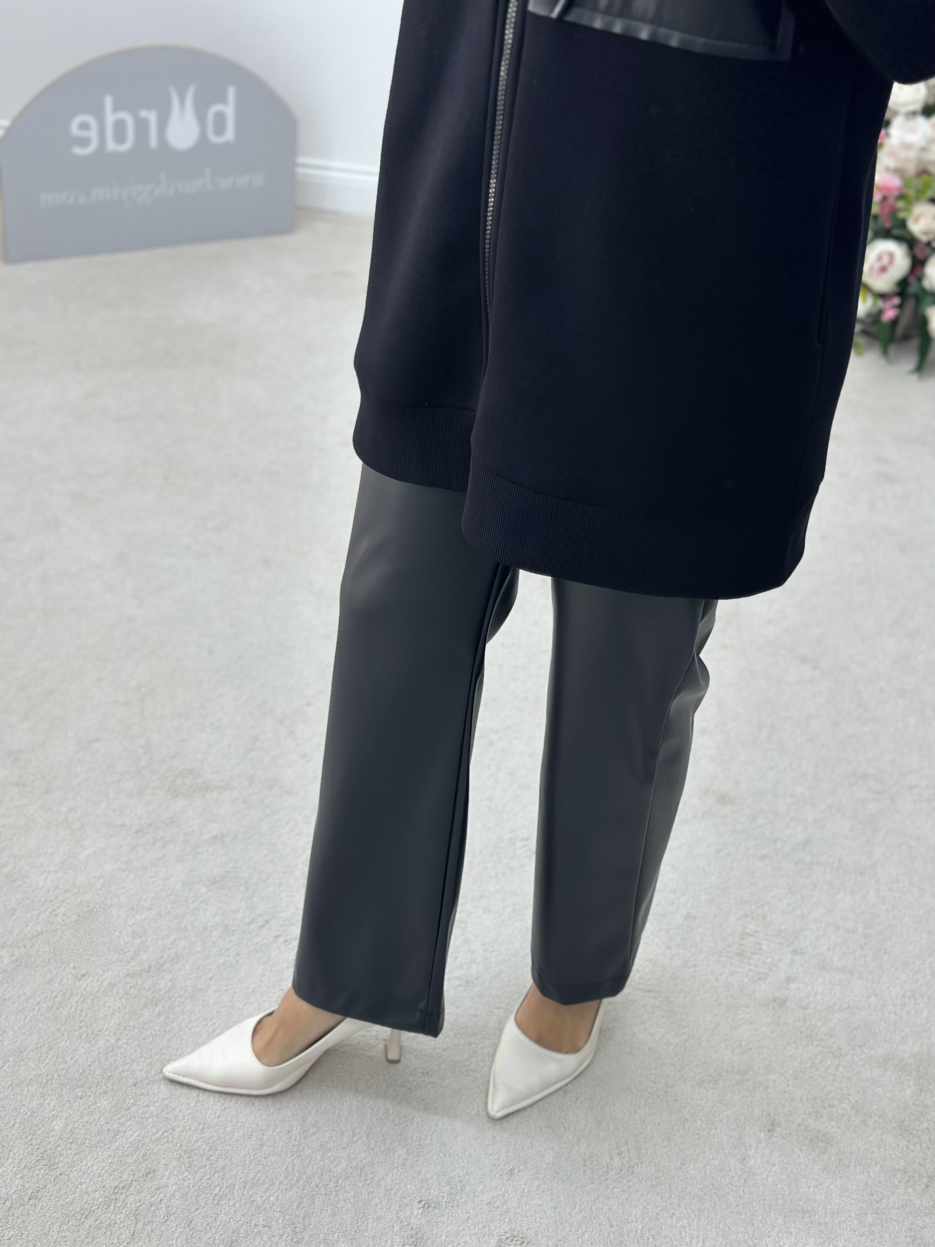 Rahat Paça Deri Pantolon