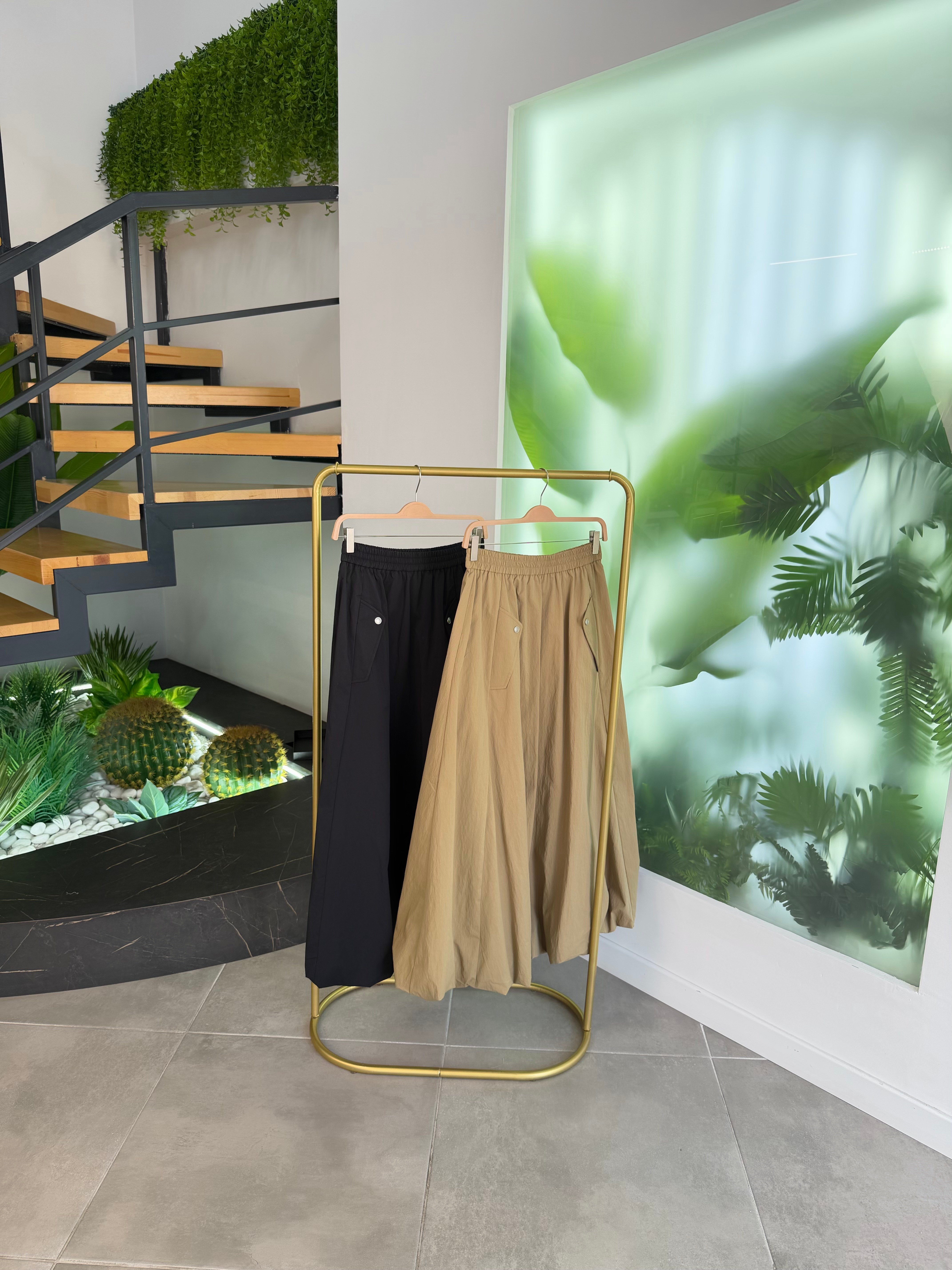 Siyah Renk Premium Paraşüt Kumaş Balon Etek