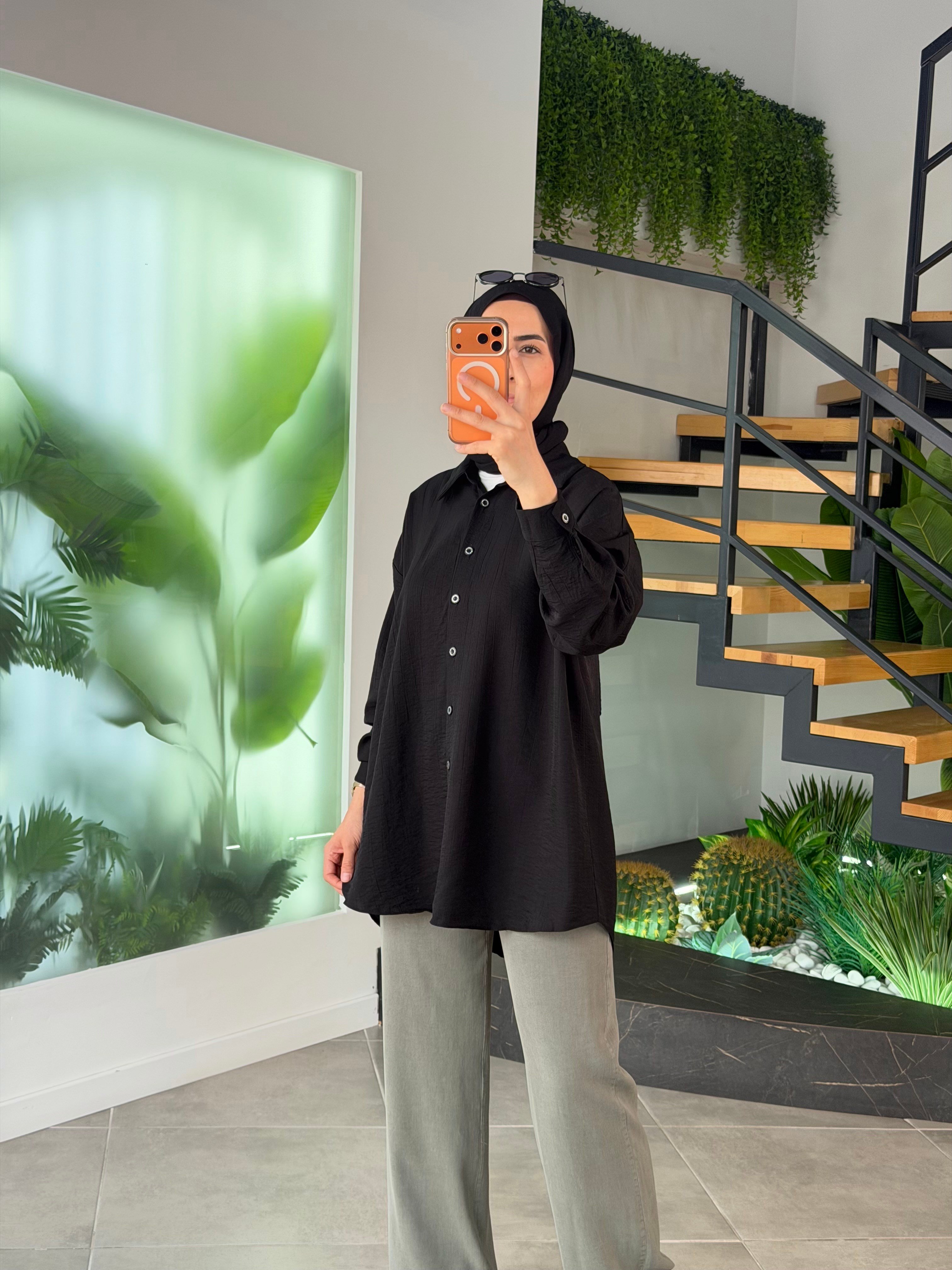 Açık Mavi Tensel Pantolon | Beli Lastikli Rahat Kadın Alt Giyim